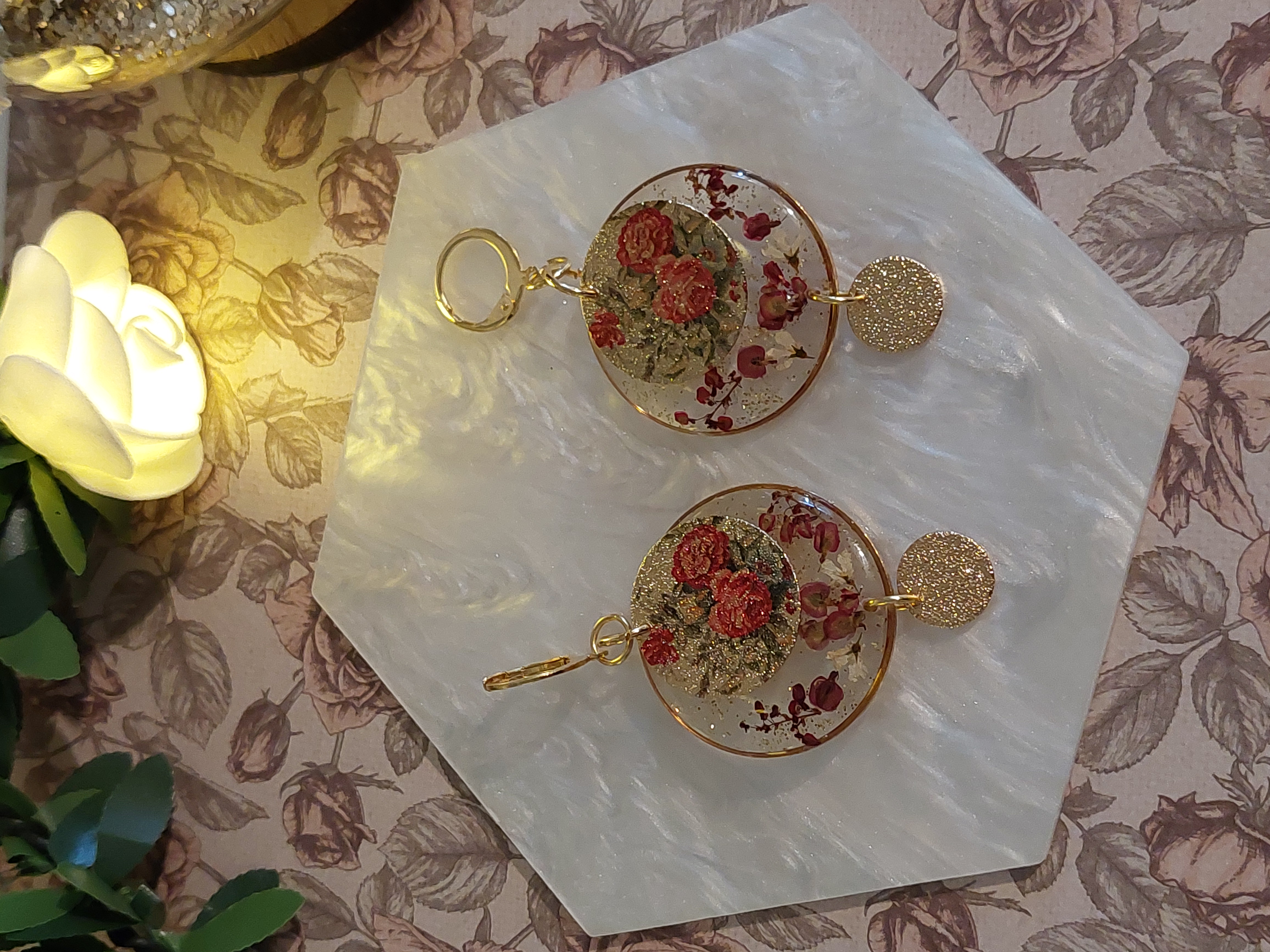 Boucles d'oreilles "Oseille Scintillant"