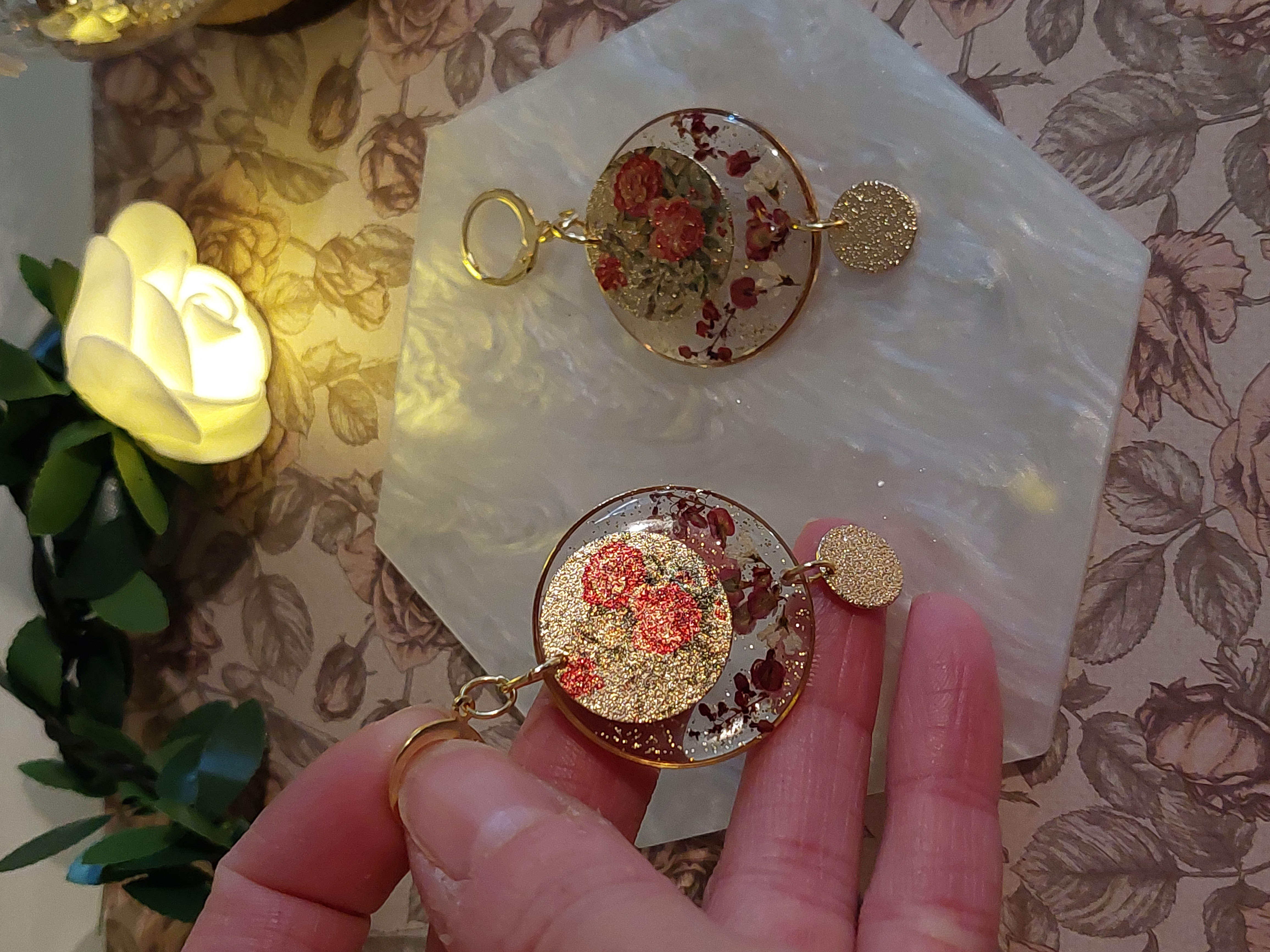 Boucles d'oreilles "Oseille Scintillant"