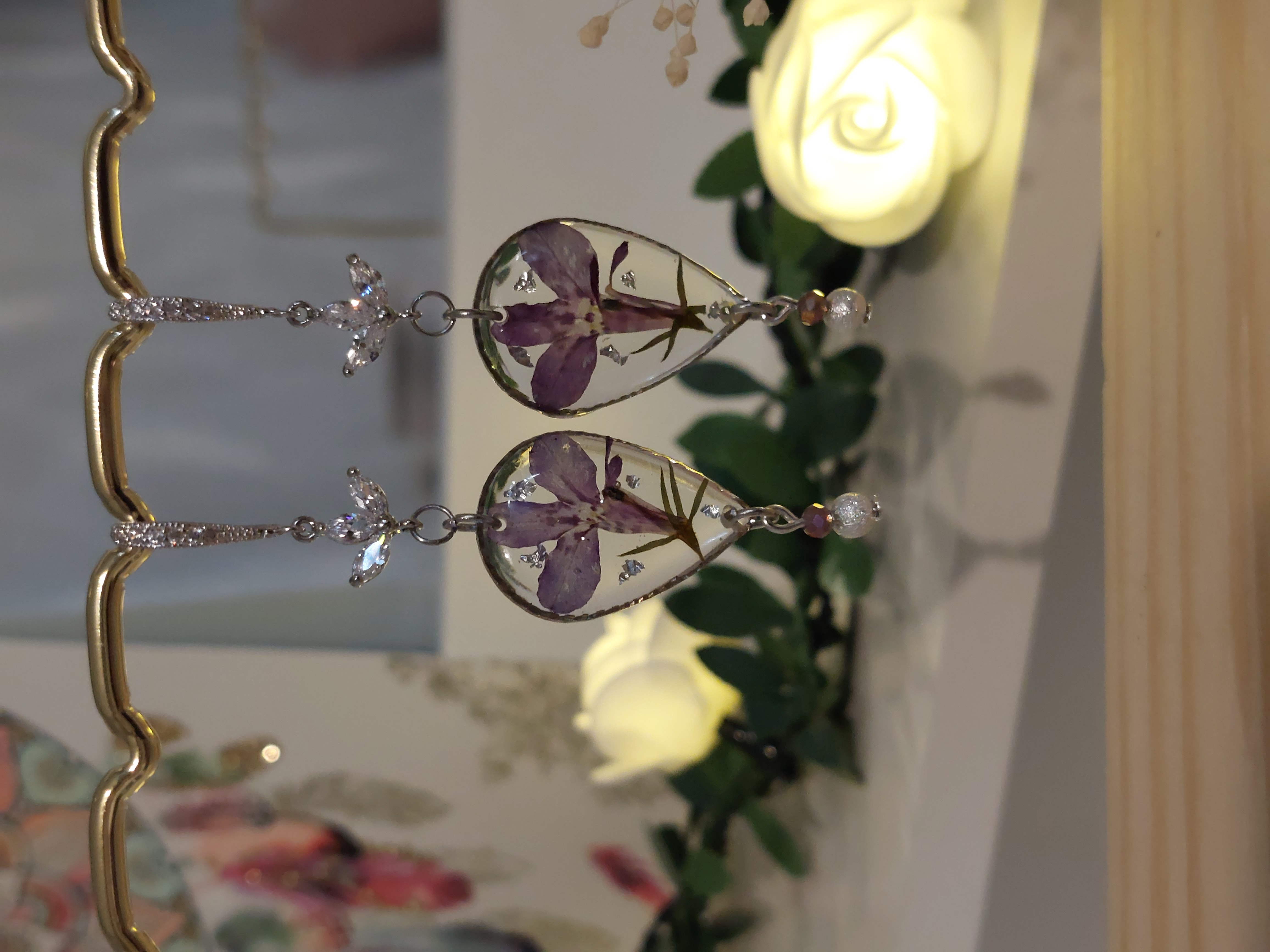 Boucles d'oreilles "Lobélia Etincelant"