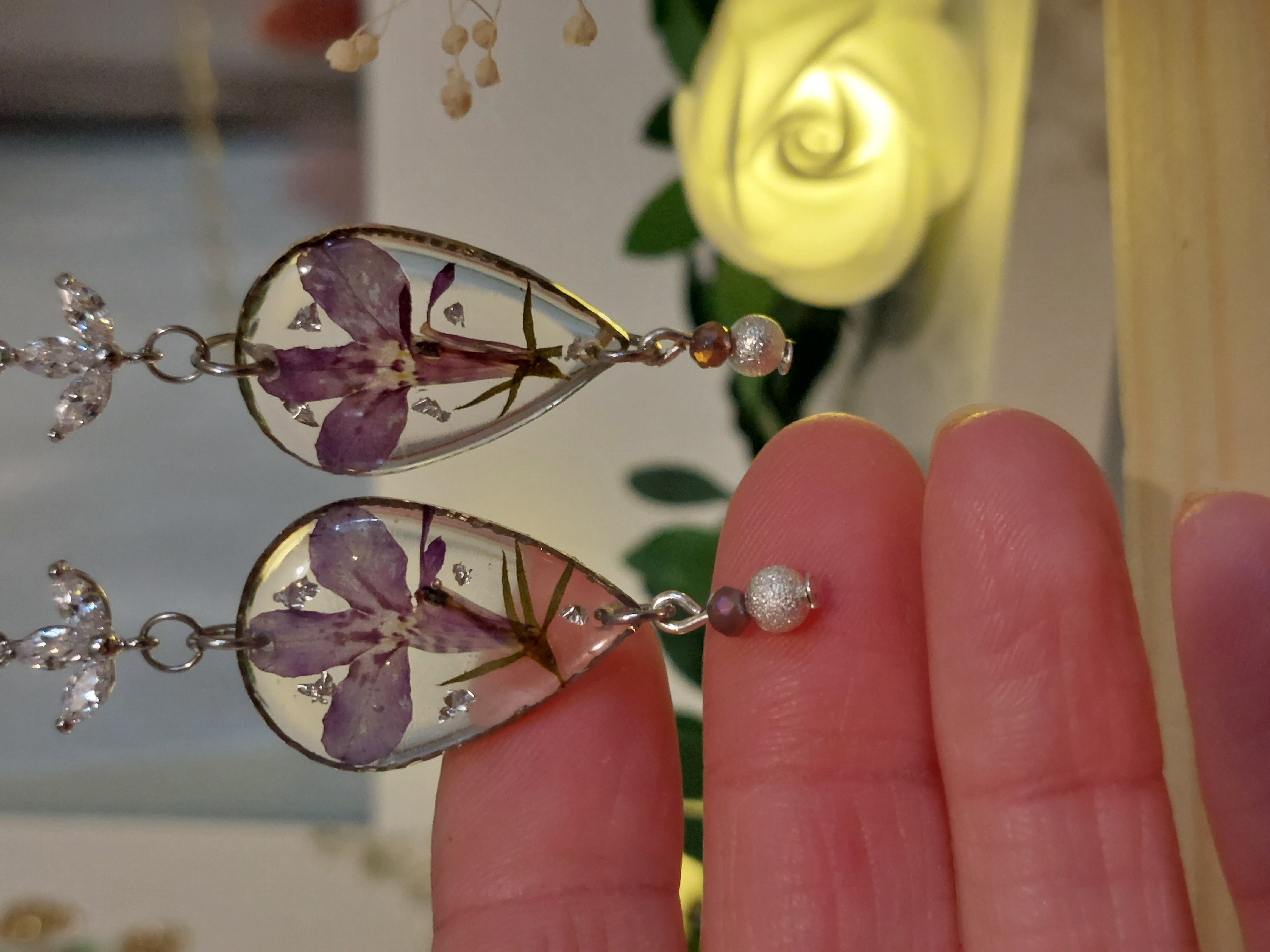 Boucles d'oreilles "Lobélia Etincelant"