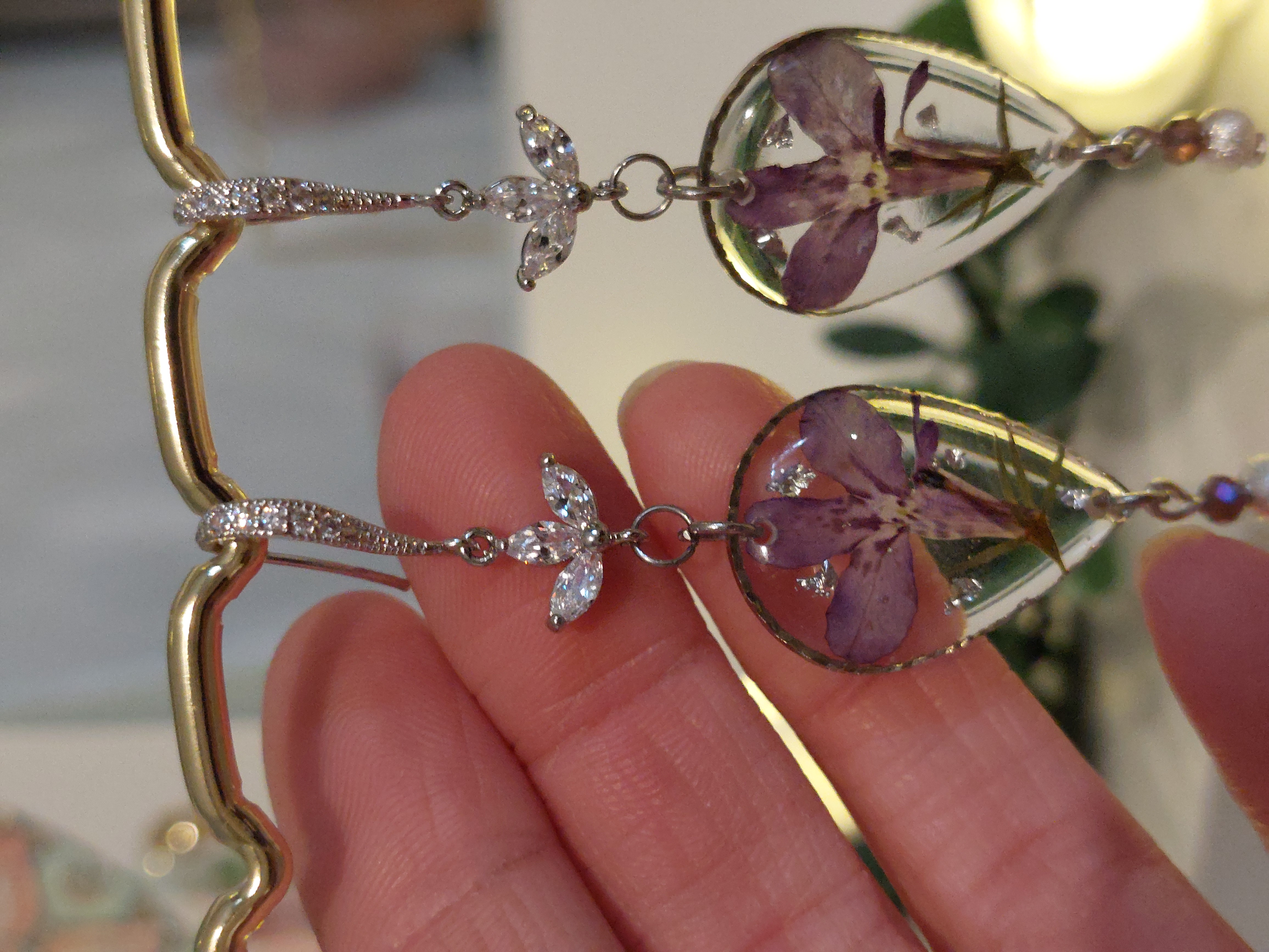 Boucles d'oreilles "Lobélia Etincelant"