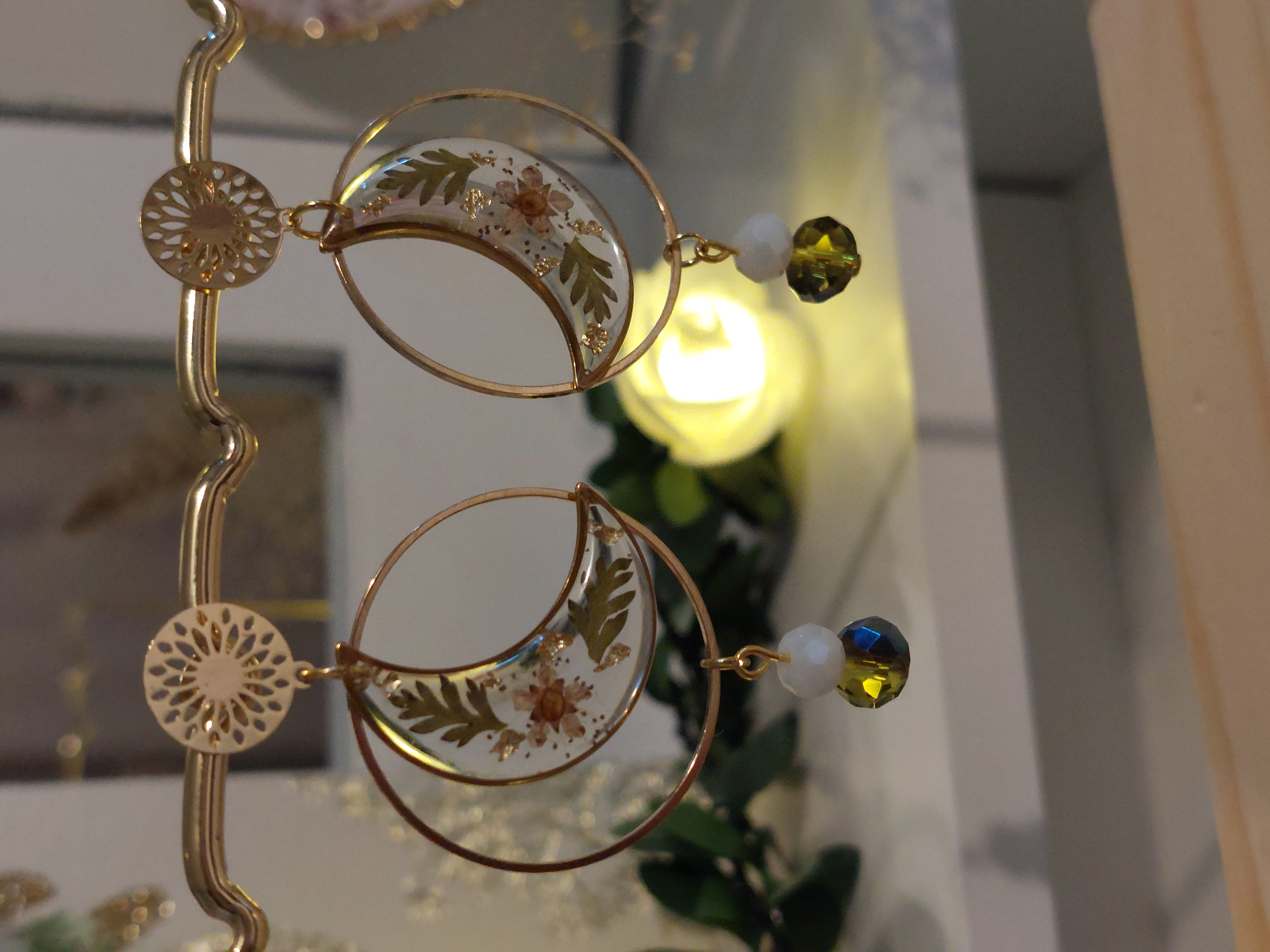 Boucles d'oreilles "Spirées Lunaires" - version 2