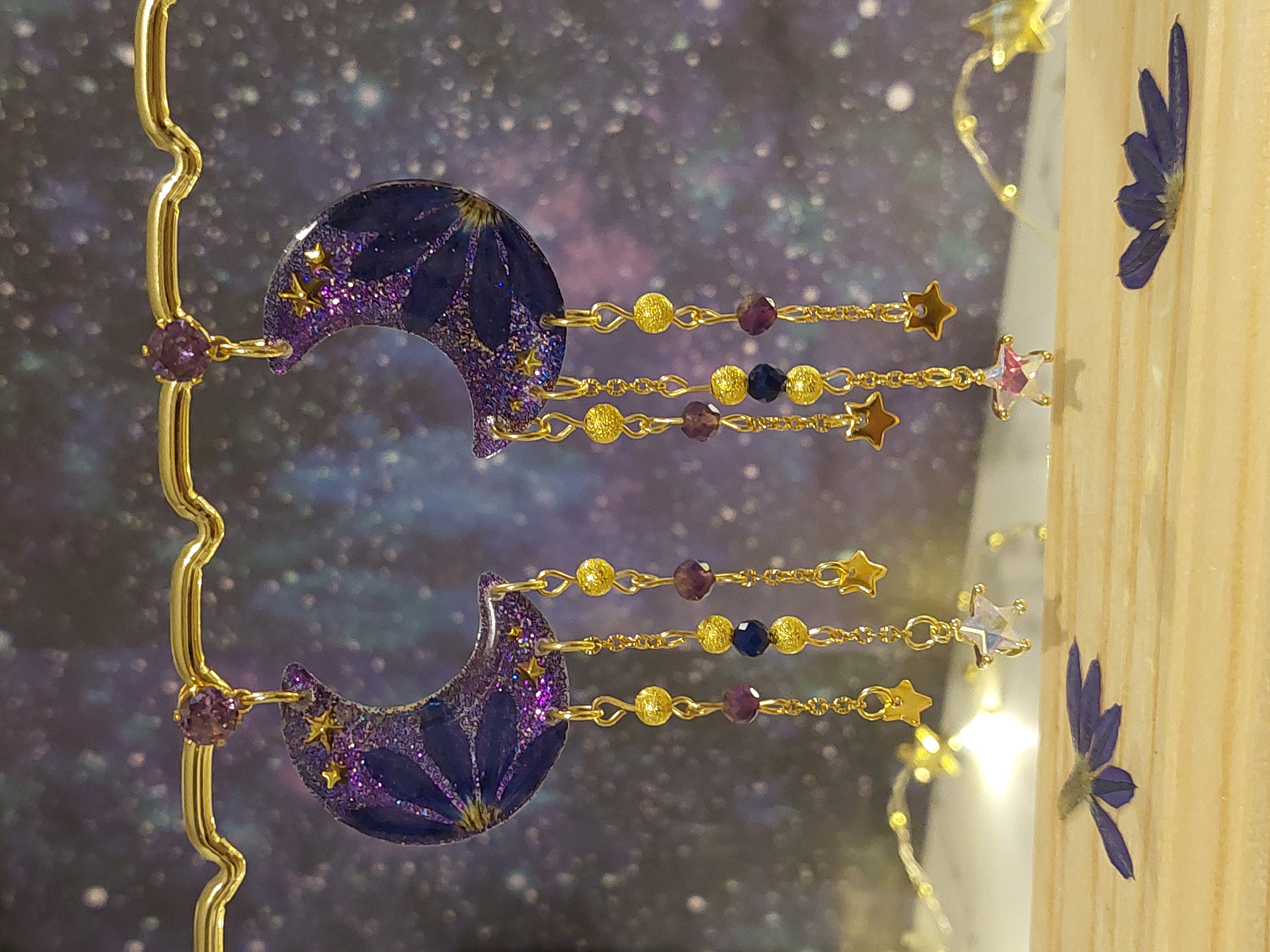 Boucles d'oreilles "Scaevola Cosmique"