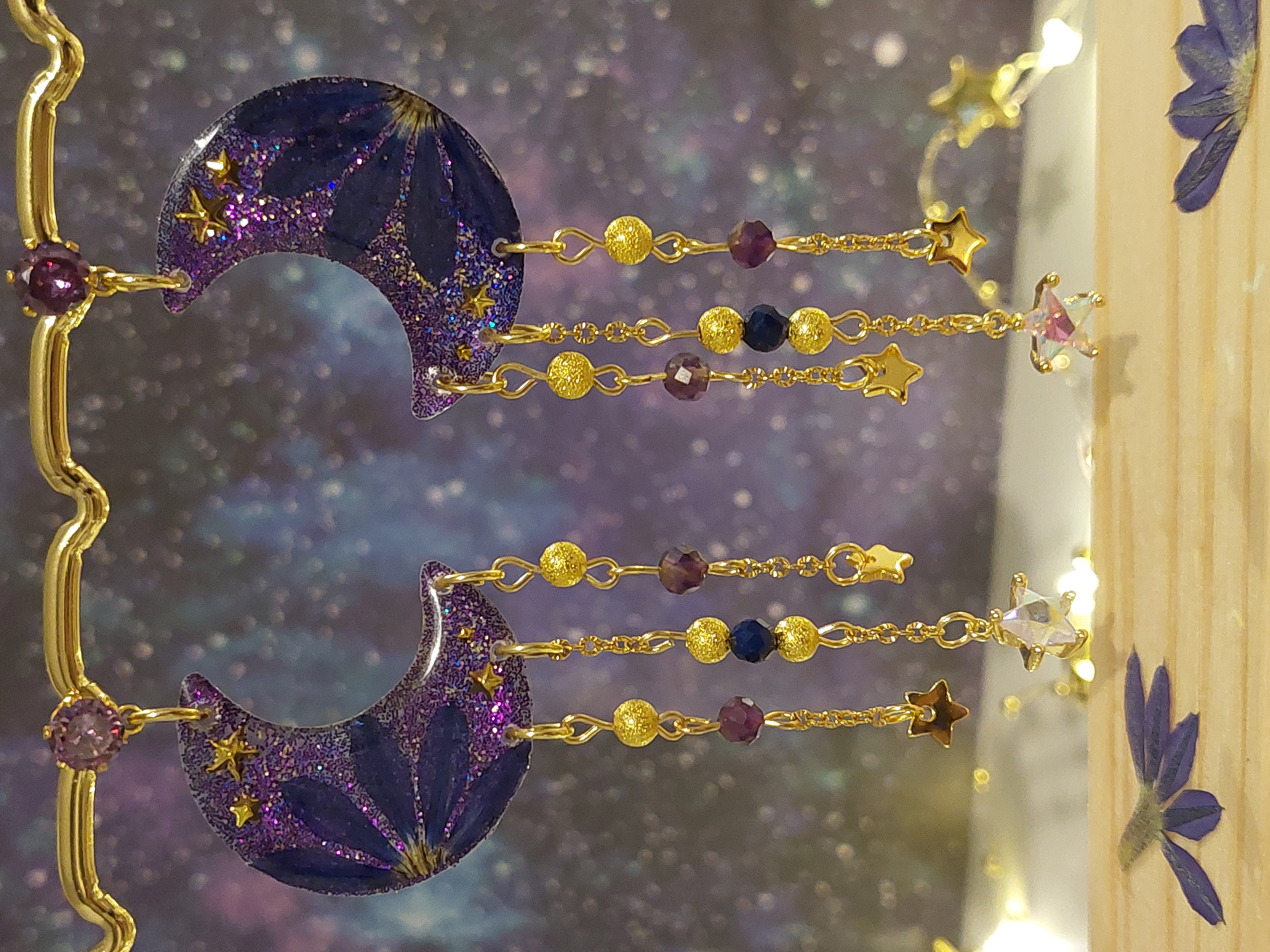 Boucles d'oreilles "Scaevola Cosmique"