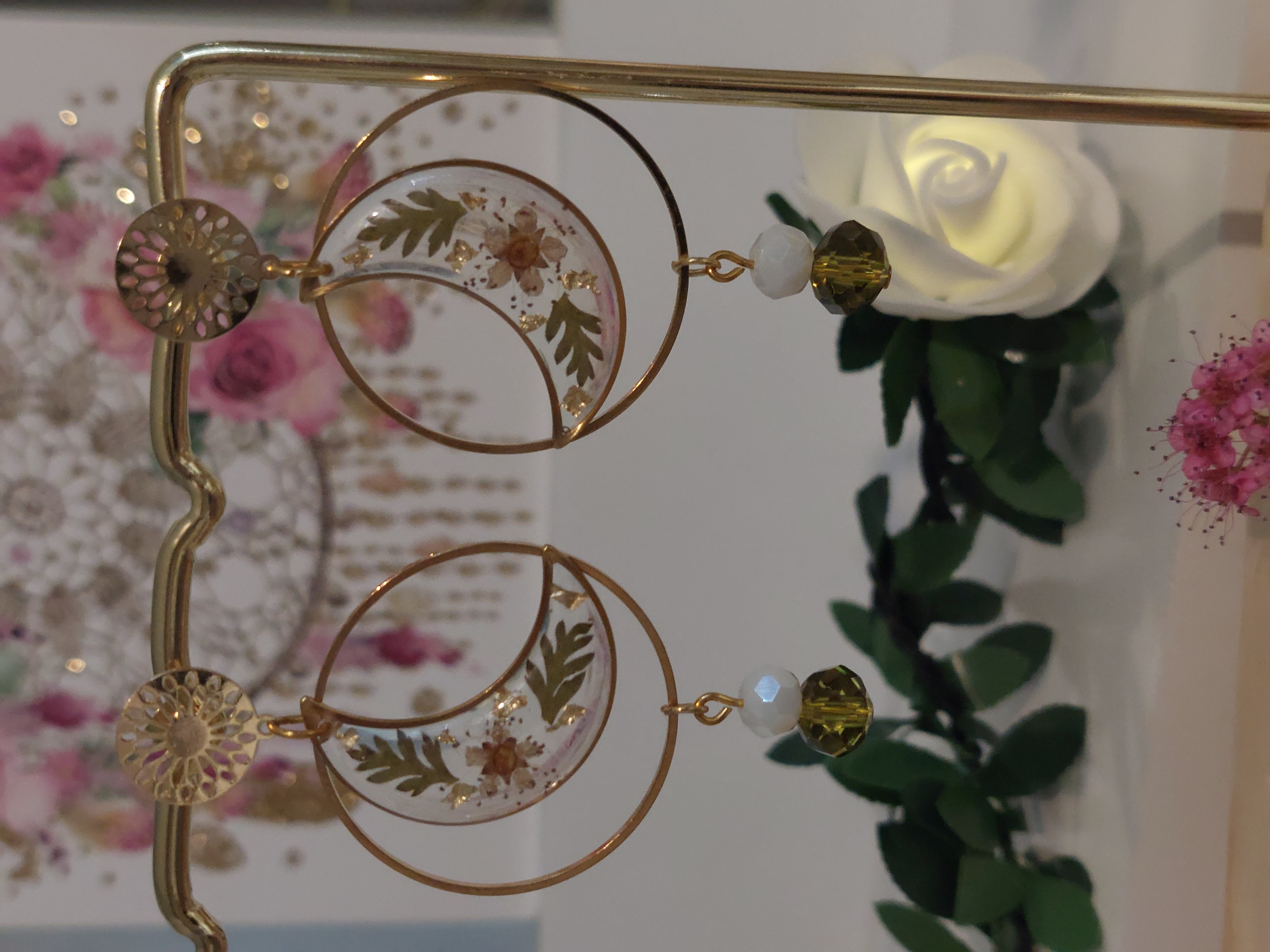 Boucles d'oreilles "Spirées Lunaires" - version 2