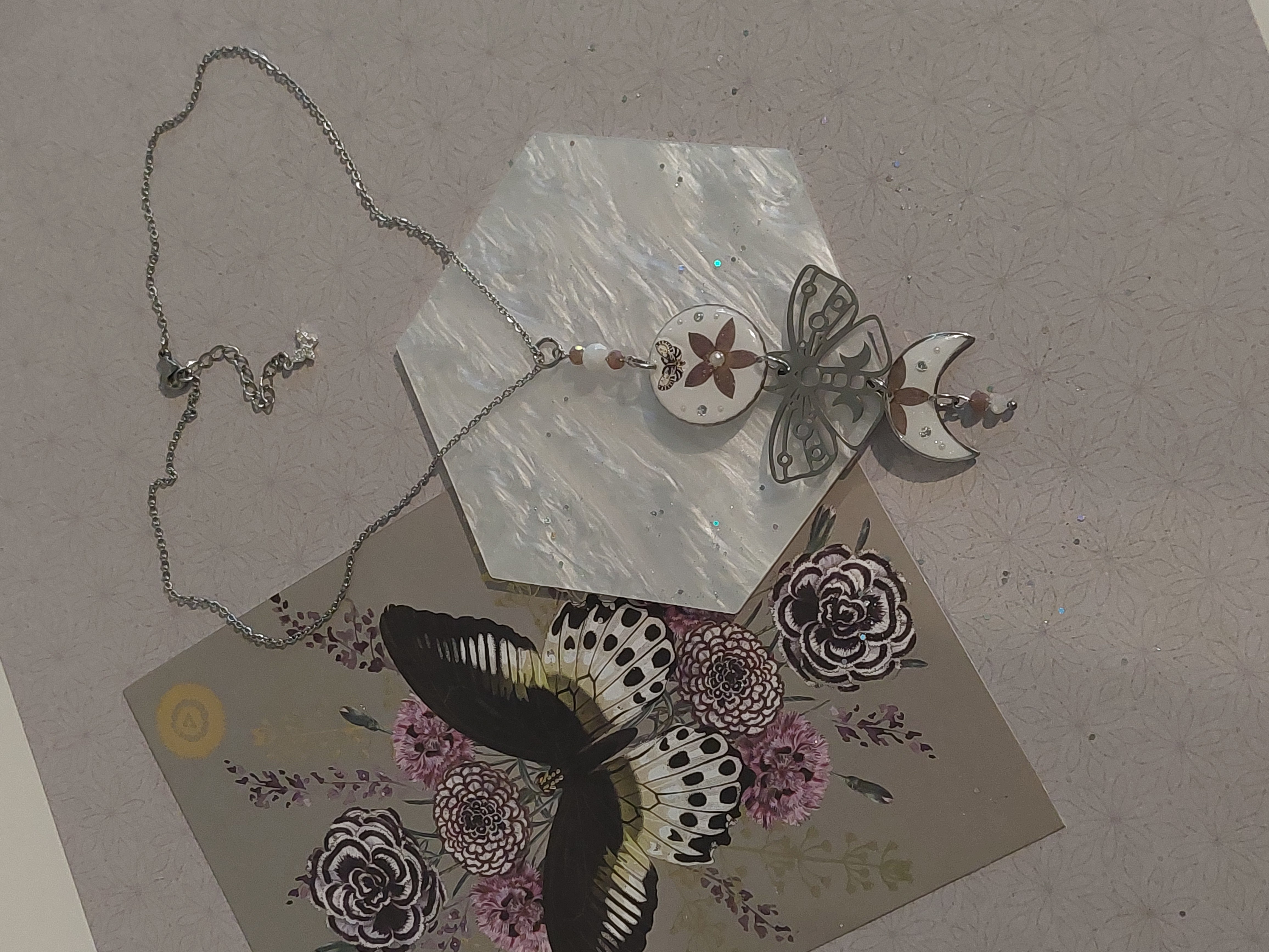 Collier collection "Papillons Mystiques" - modèle 4  