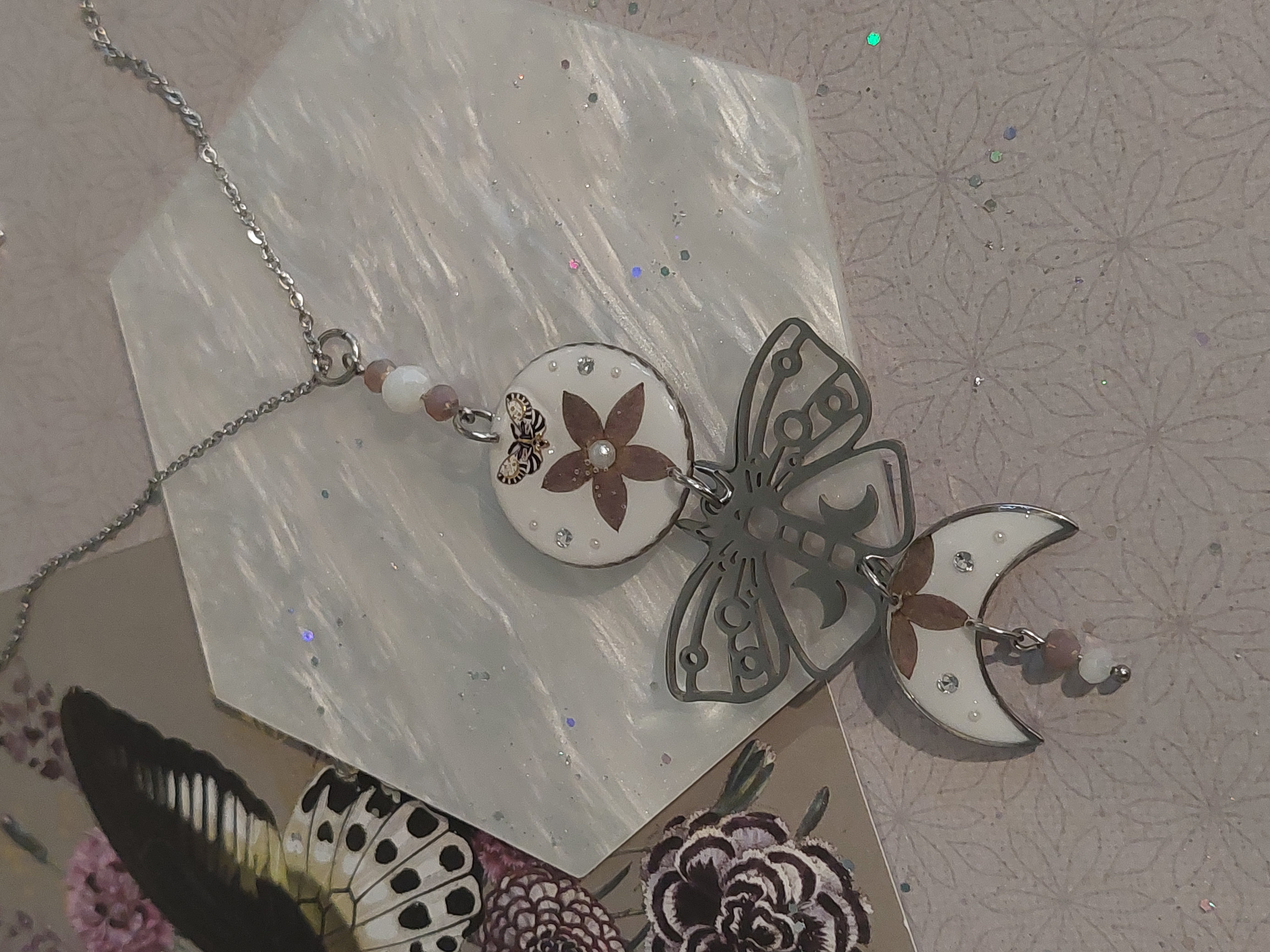 Collier collection "Papillons Mystiques" - modèle 4  