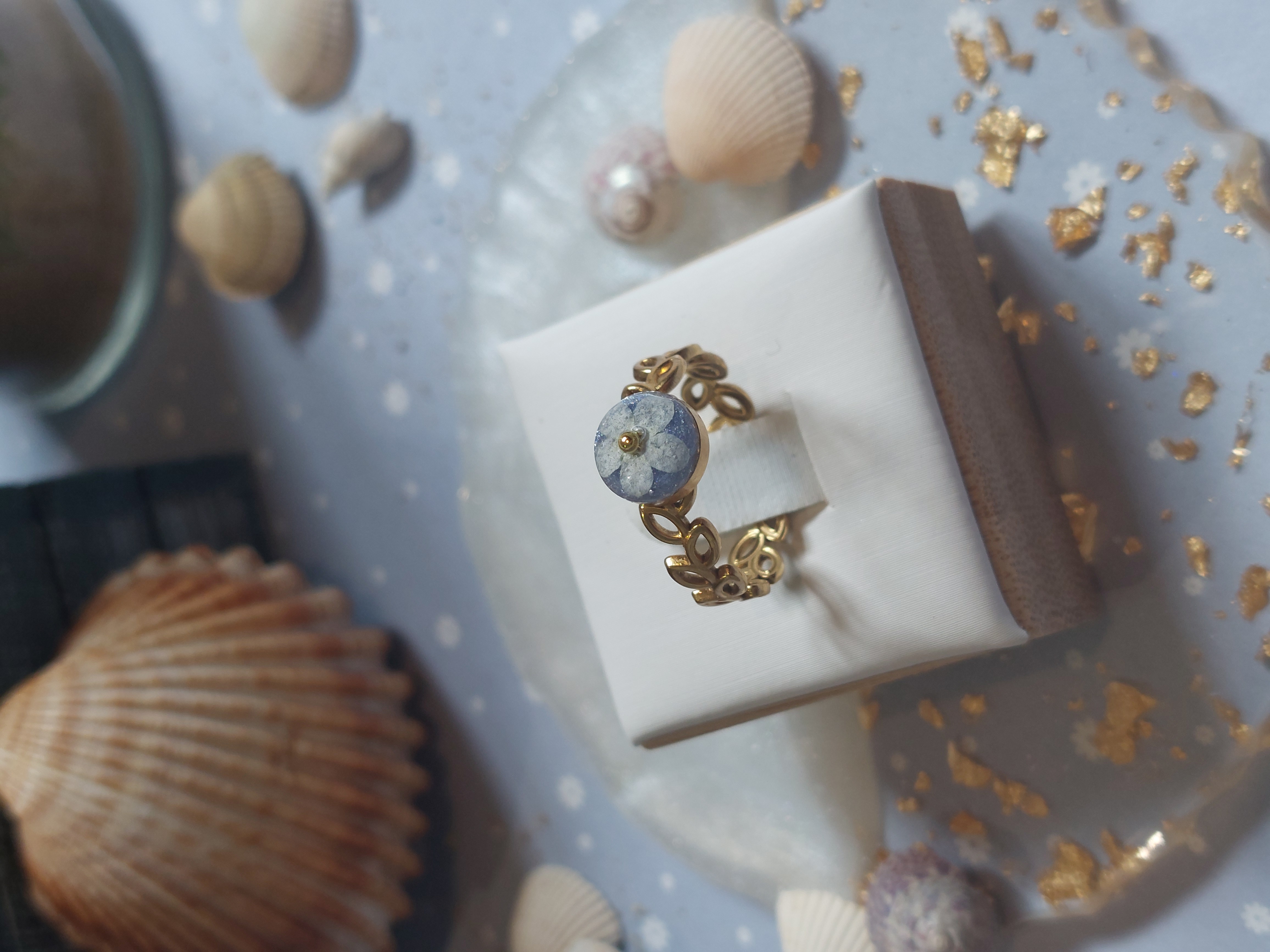 Bague Myosotis Blanc