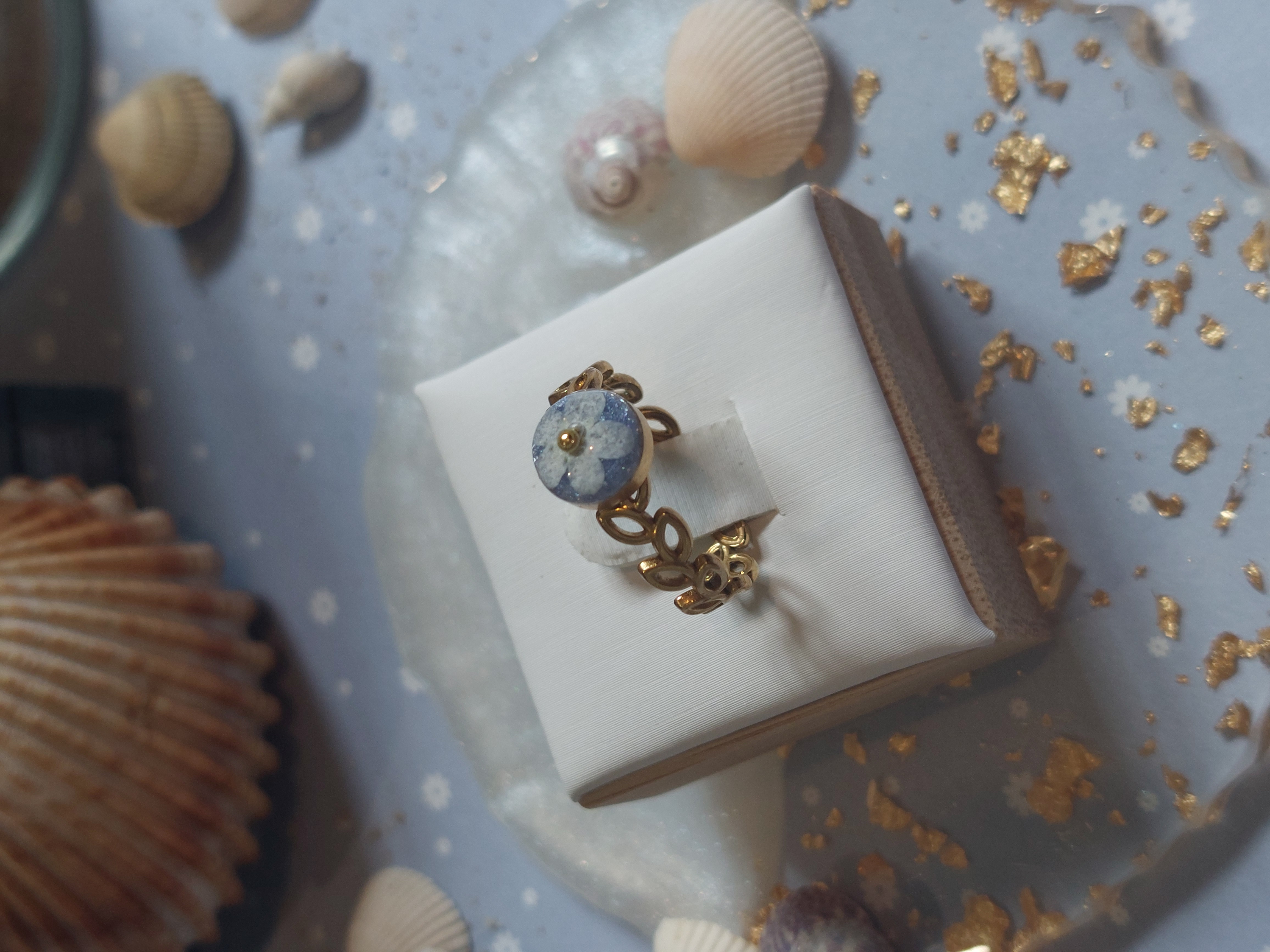 Bague Myosotis Blanc