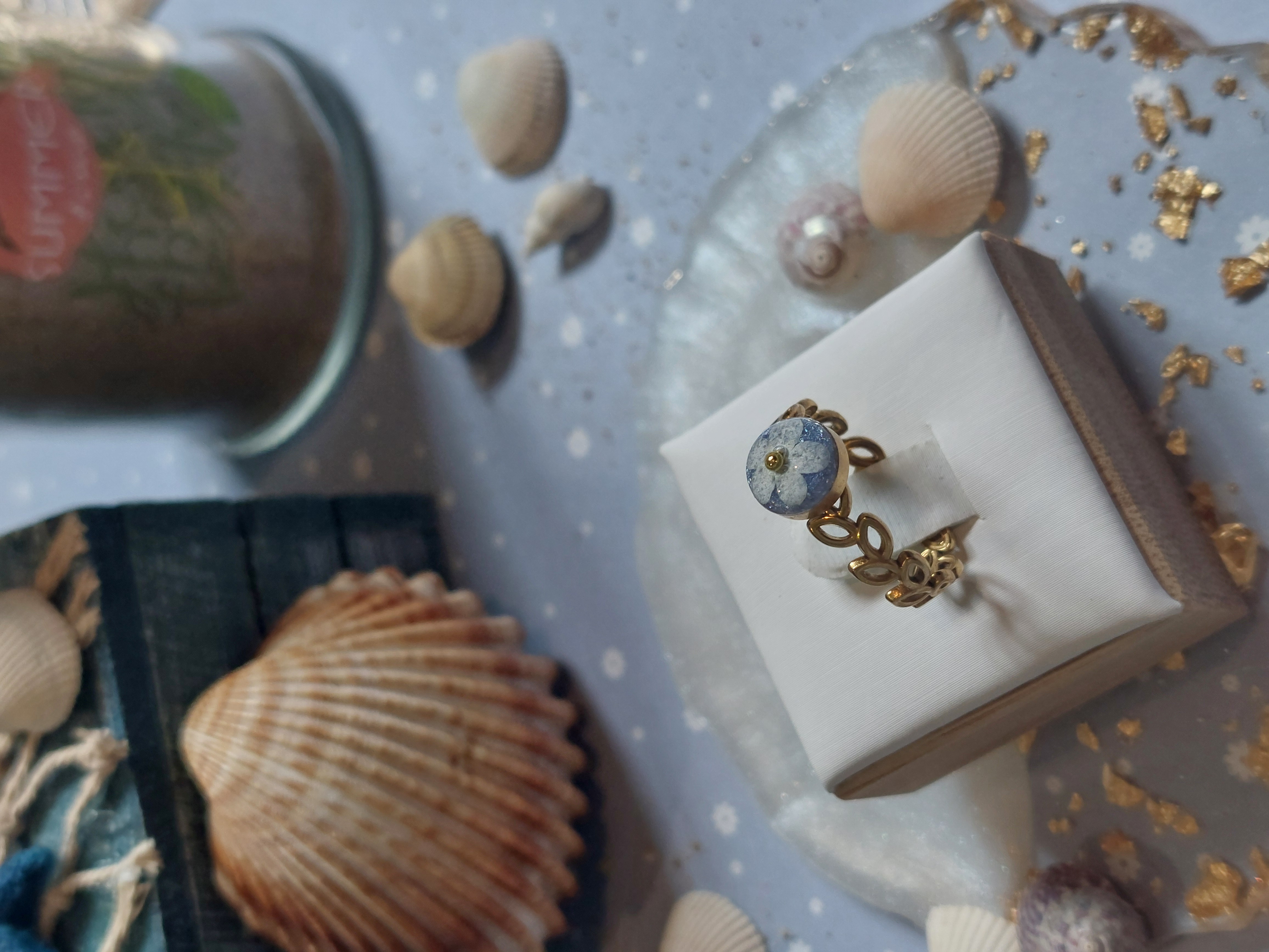 Bague Myosotis Blanc