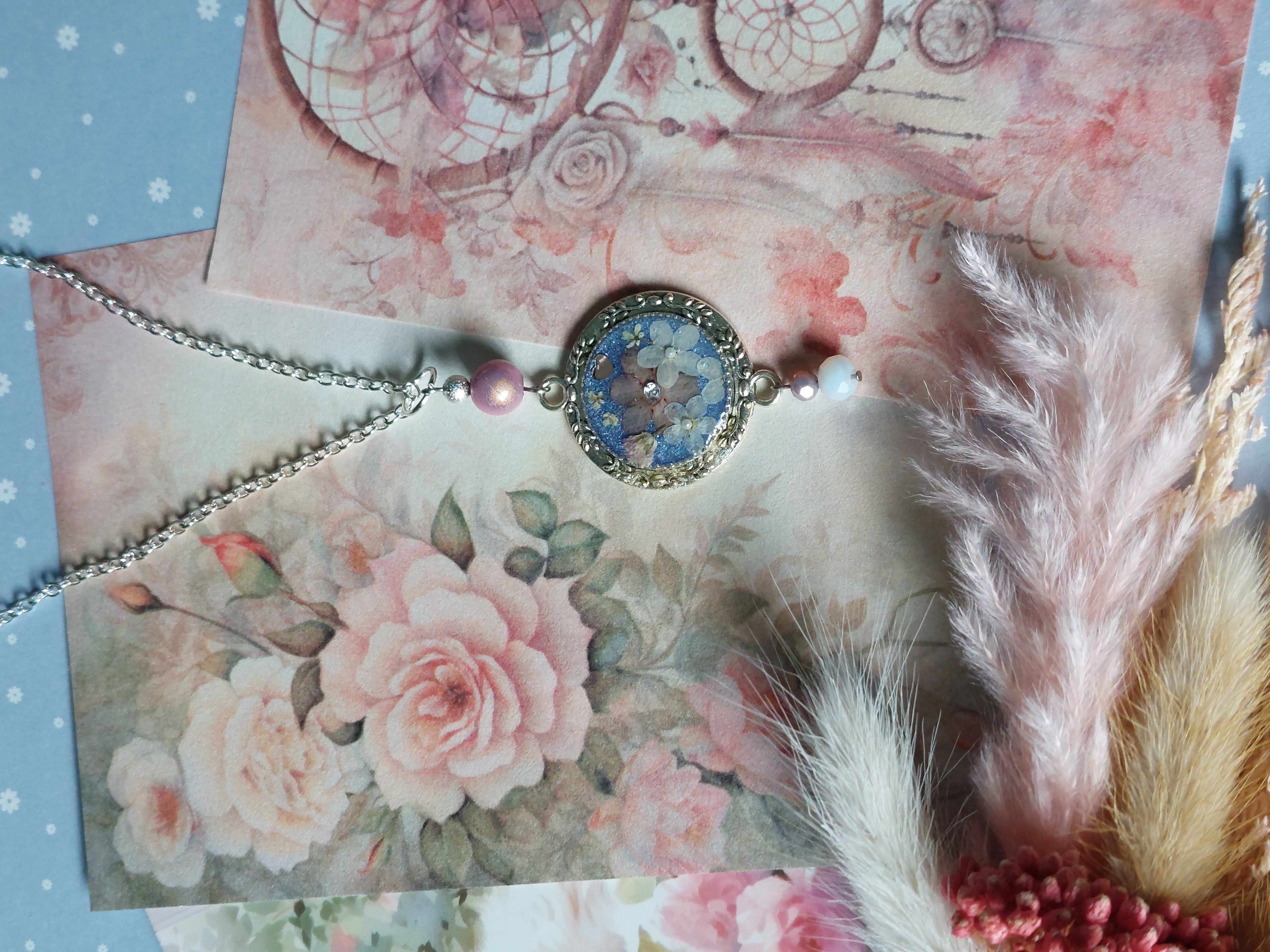 Collier collection "Les Chats Fleur Bleue" - modèle 3