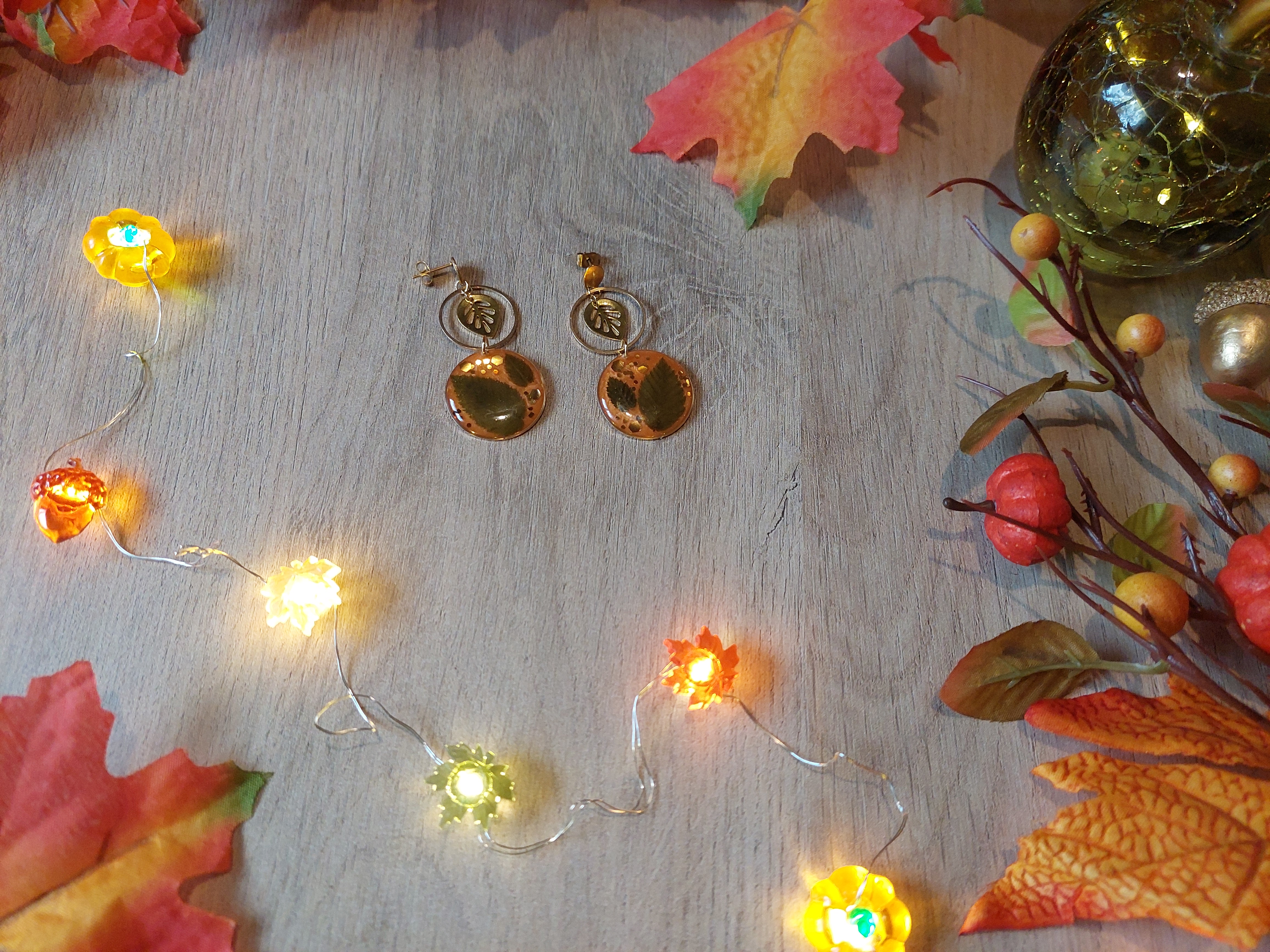 Boucles d'oreilles collection "Au Coeur de l'Automne"
