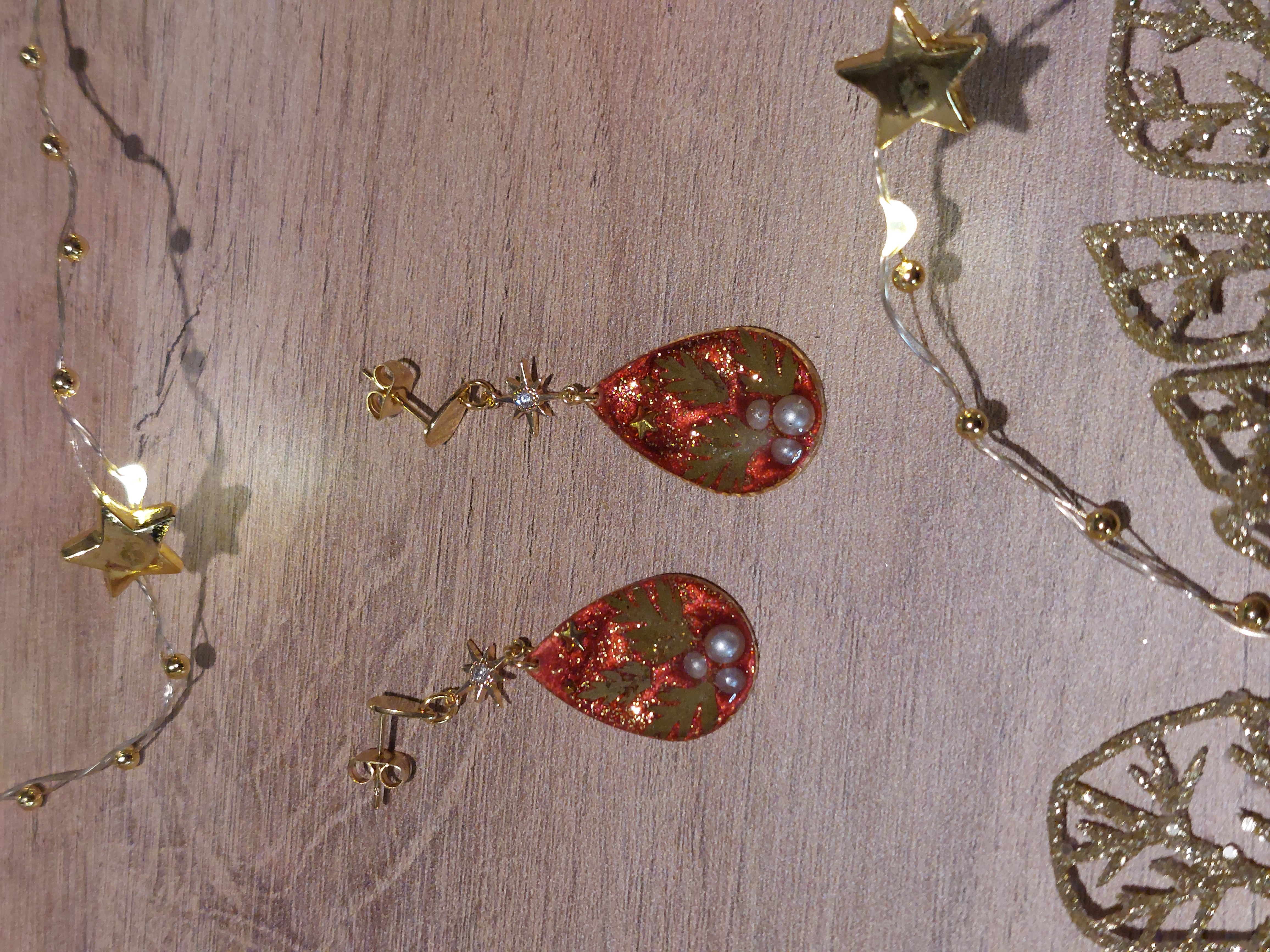 Boucles d'oreilles de Noël