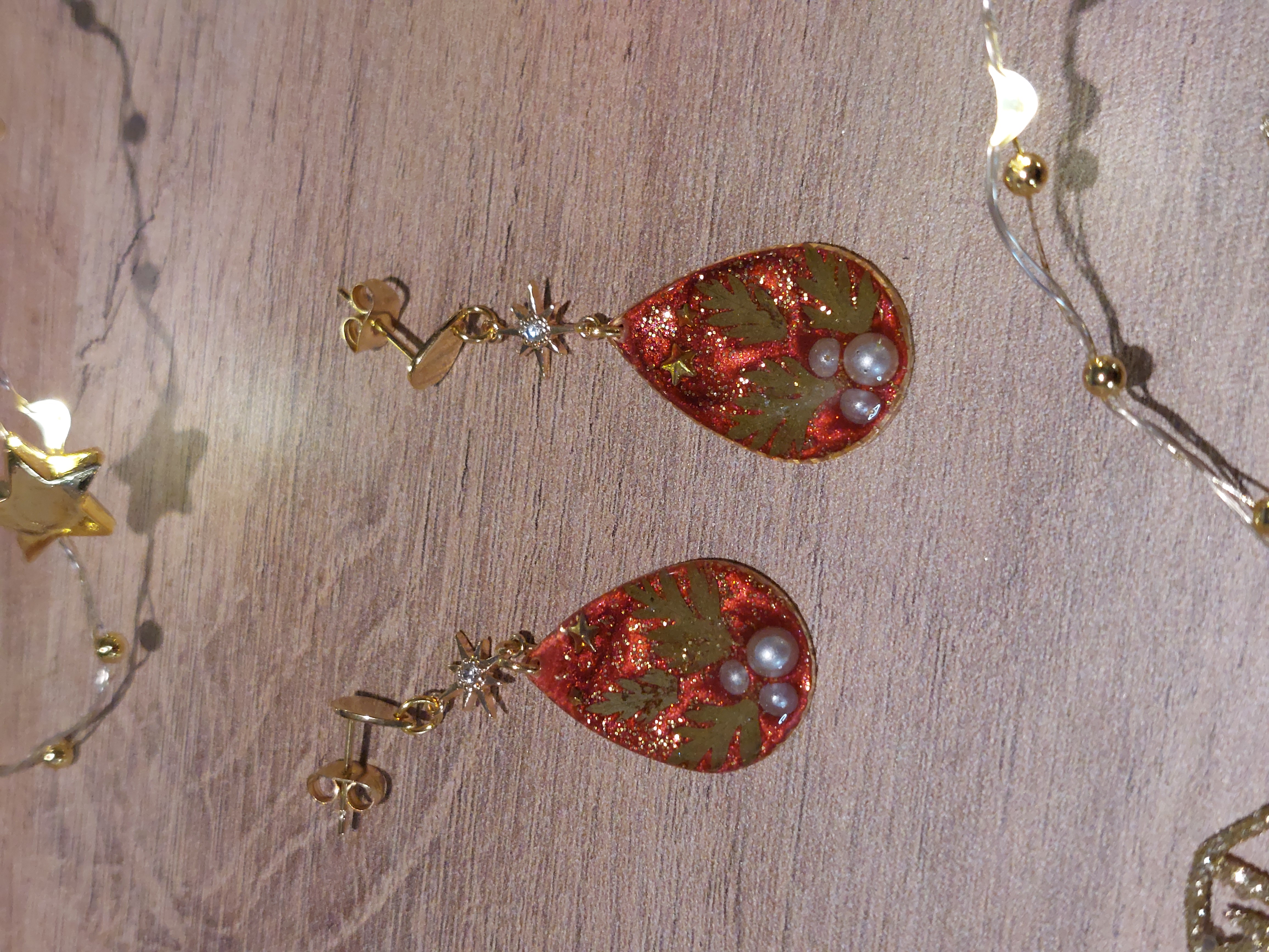 Boucles d'oreilles de Noël