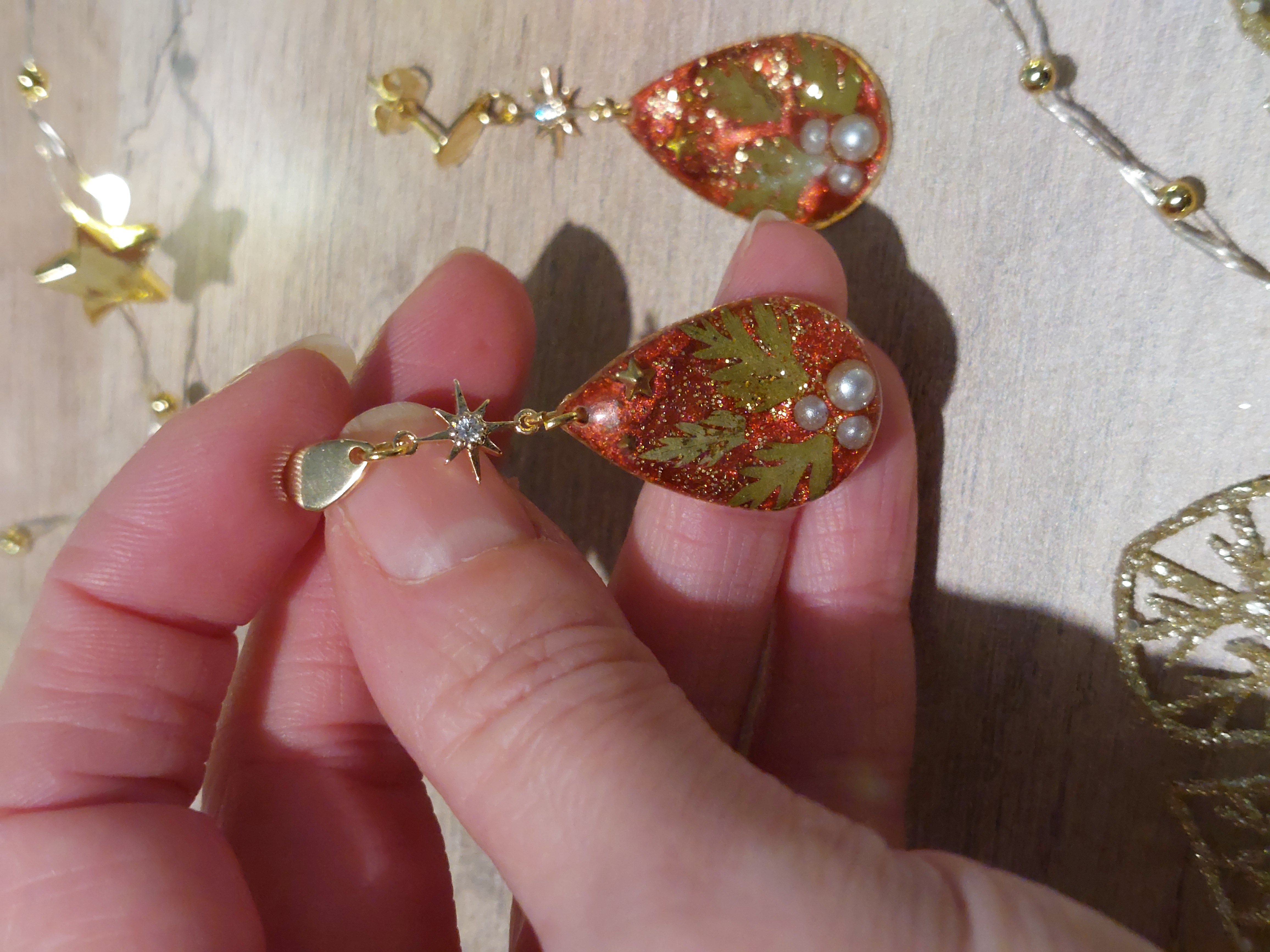 Boucles d'oreilles de Noël