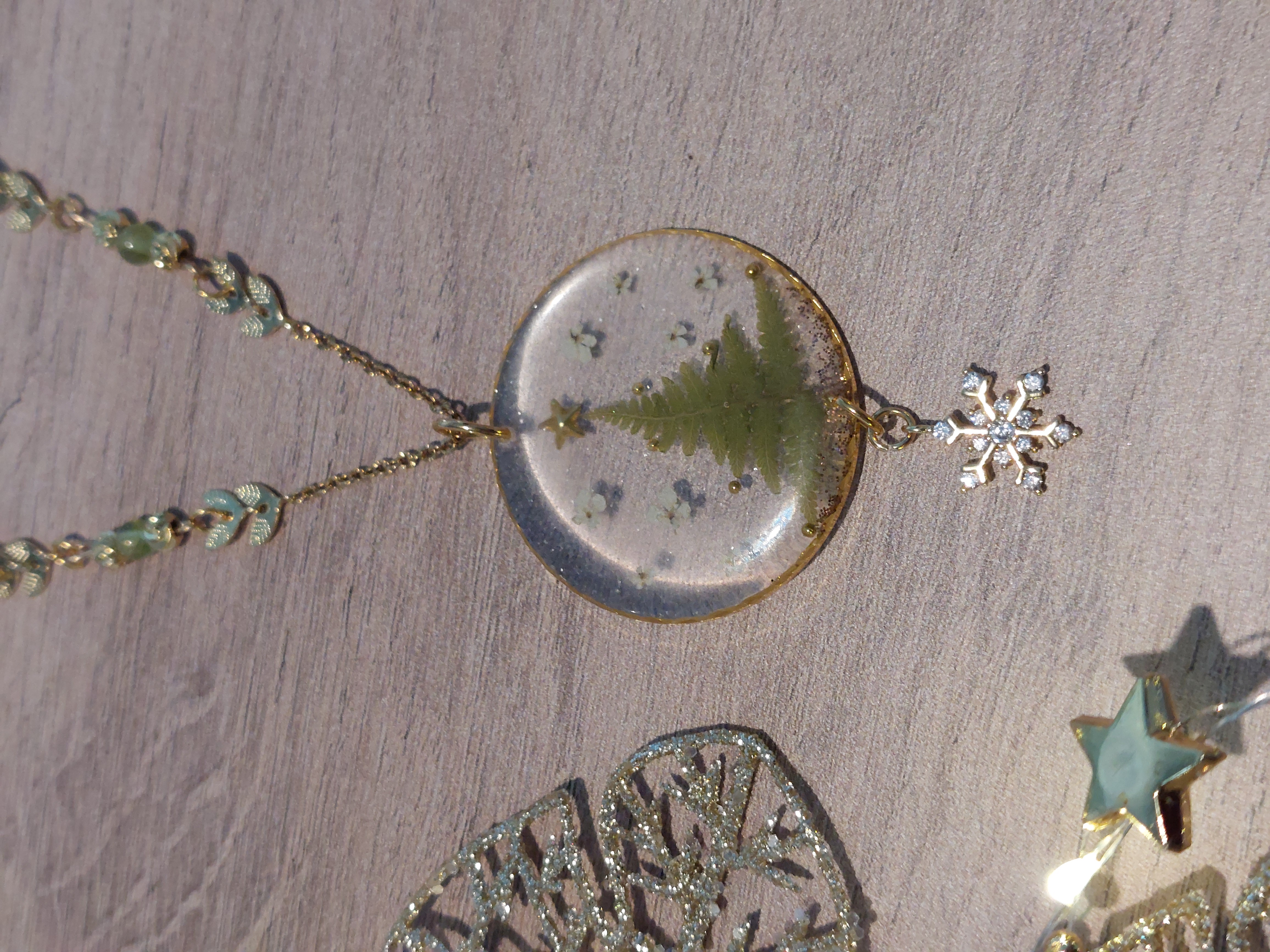 Collier médaillon "Sapin de Noël"