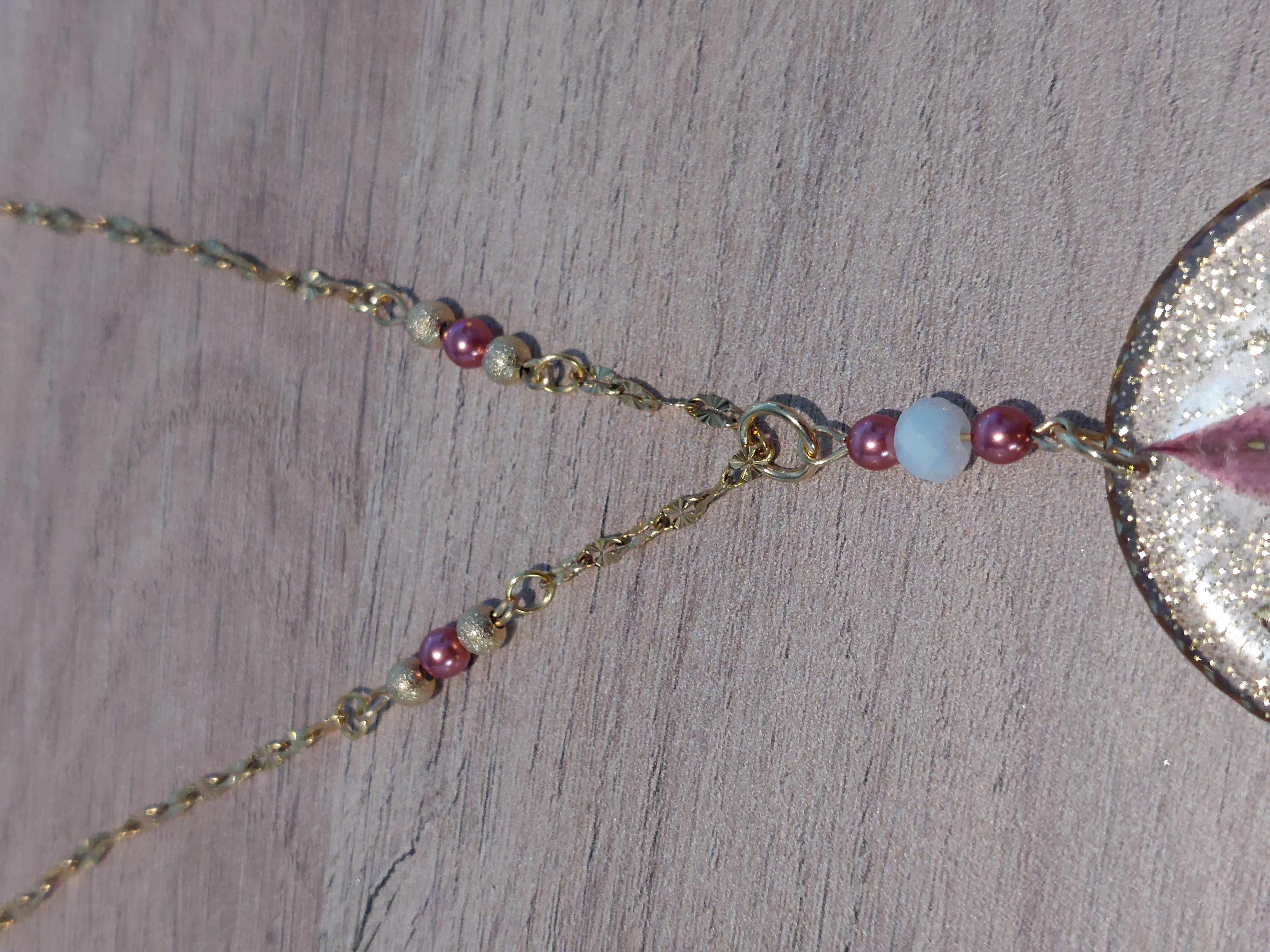 Collier médaillon "Etoile de Noël"