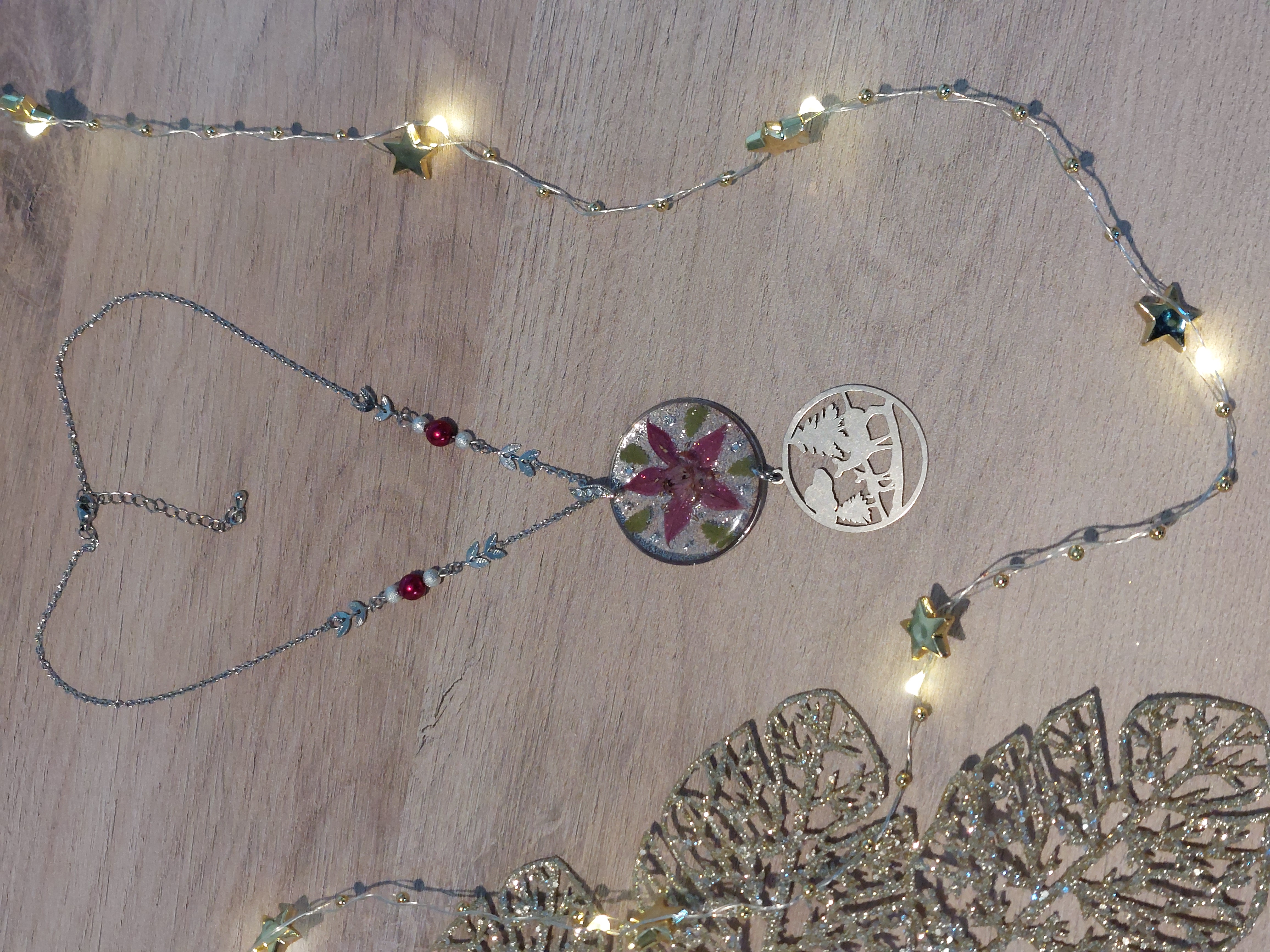 Collier "Bîches et Etoile de Noël"