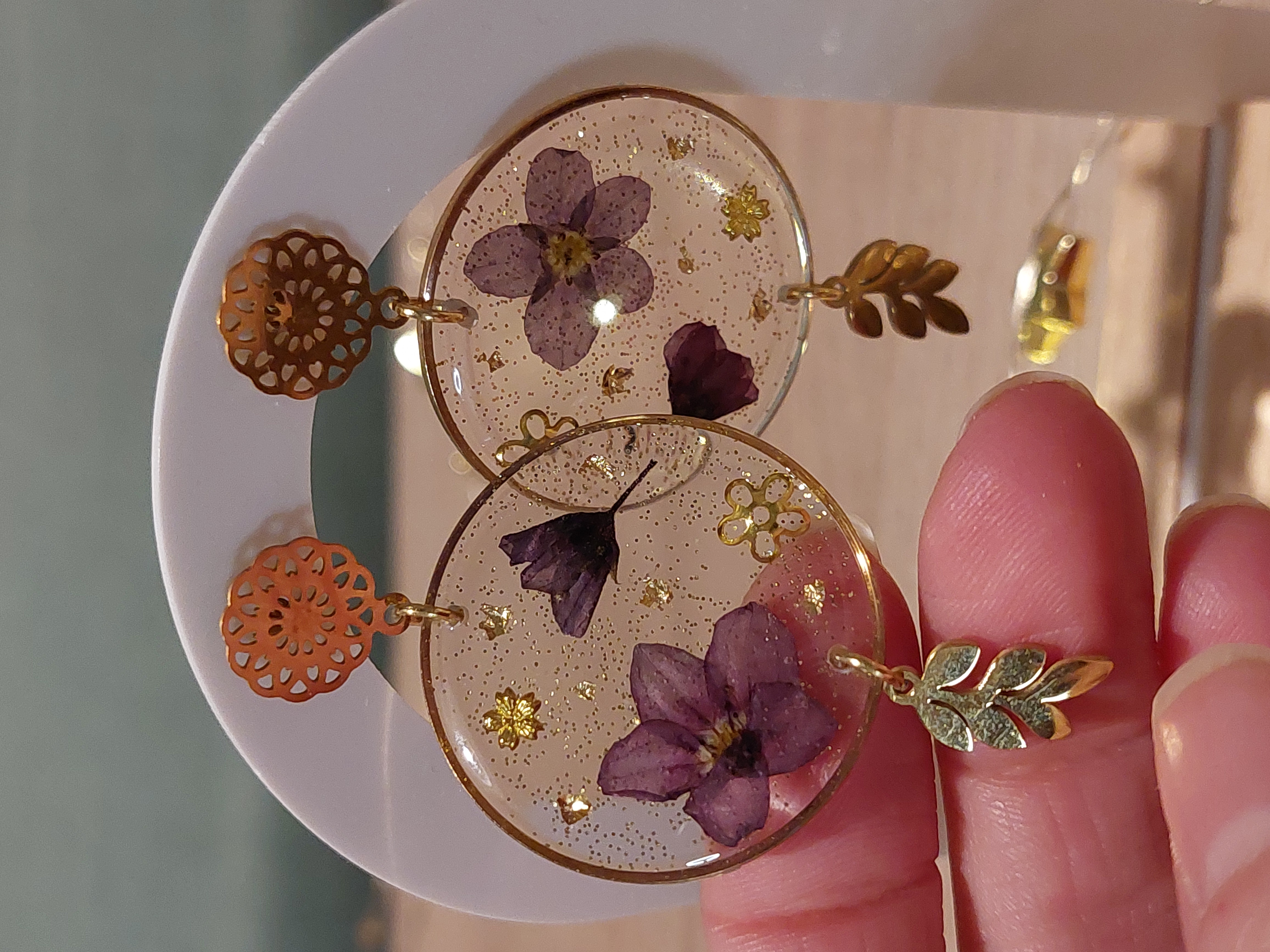 Boucles d'oreilles "La Valse du Saxifrage"