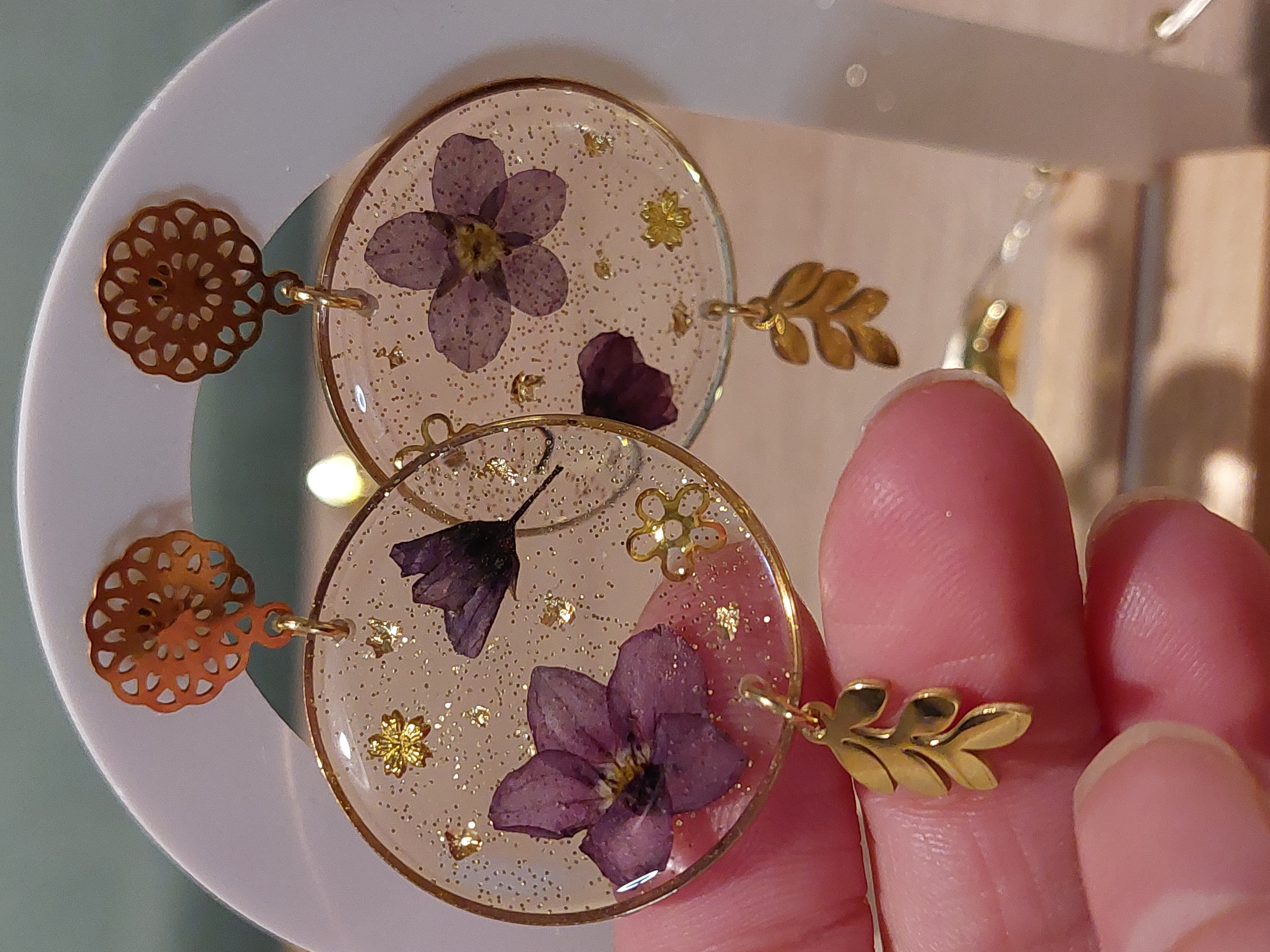 Boucles d'oreilles "La Valse du Saxifrage"