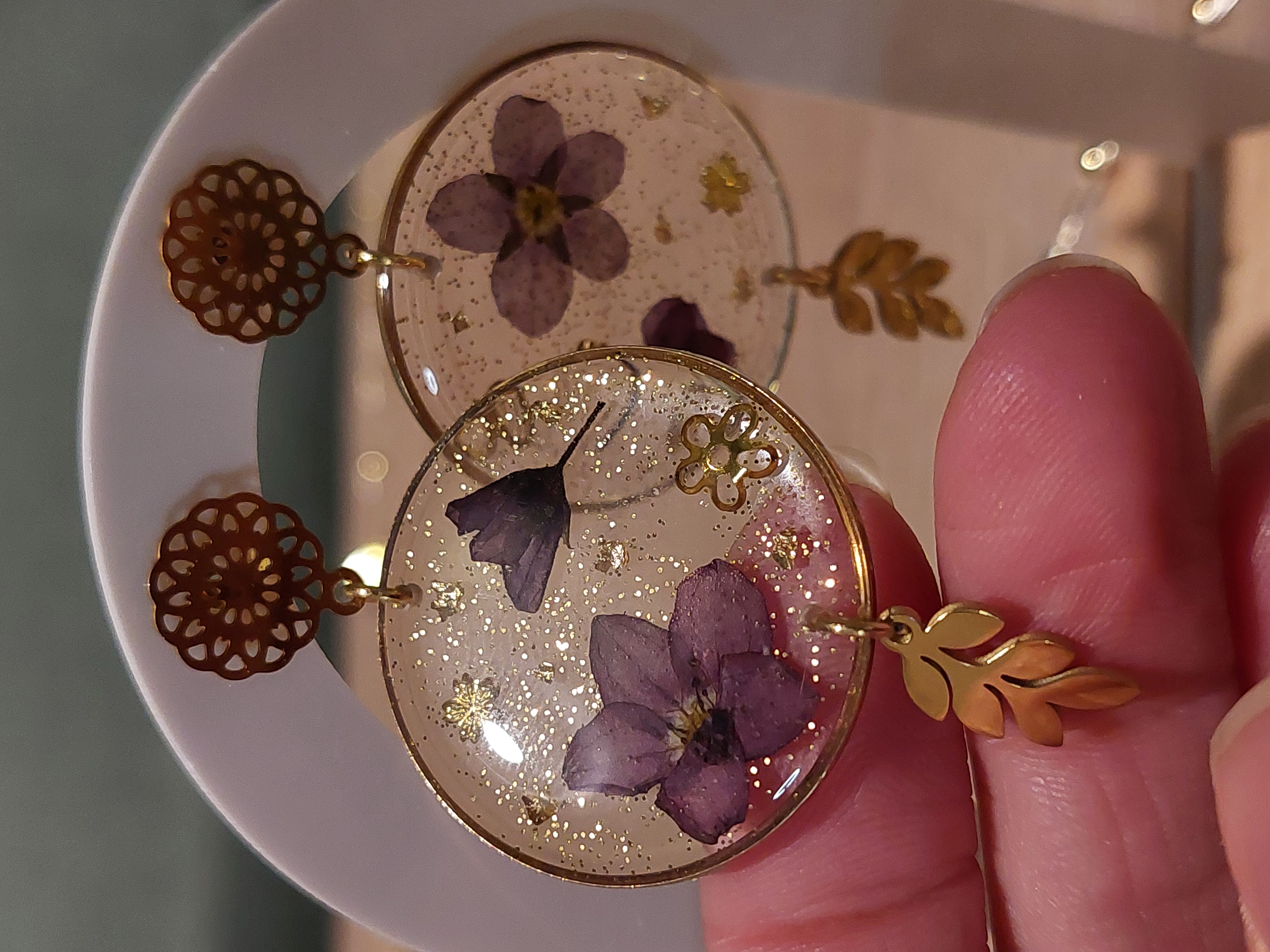 Boucles d'oreilles "La Valse du Saxifrage"