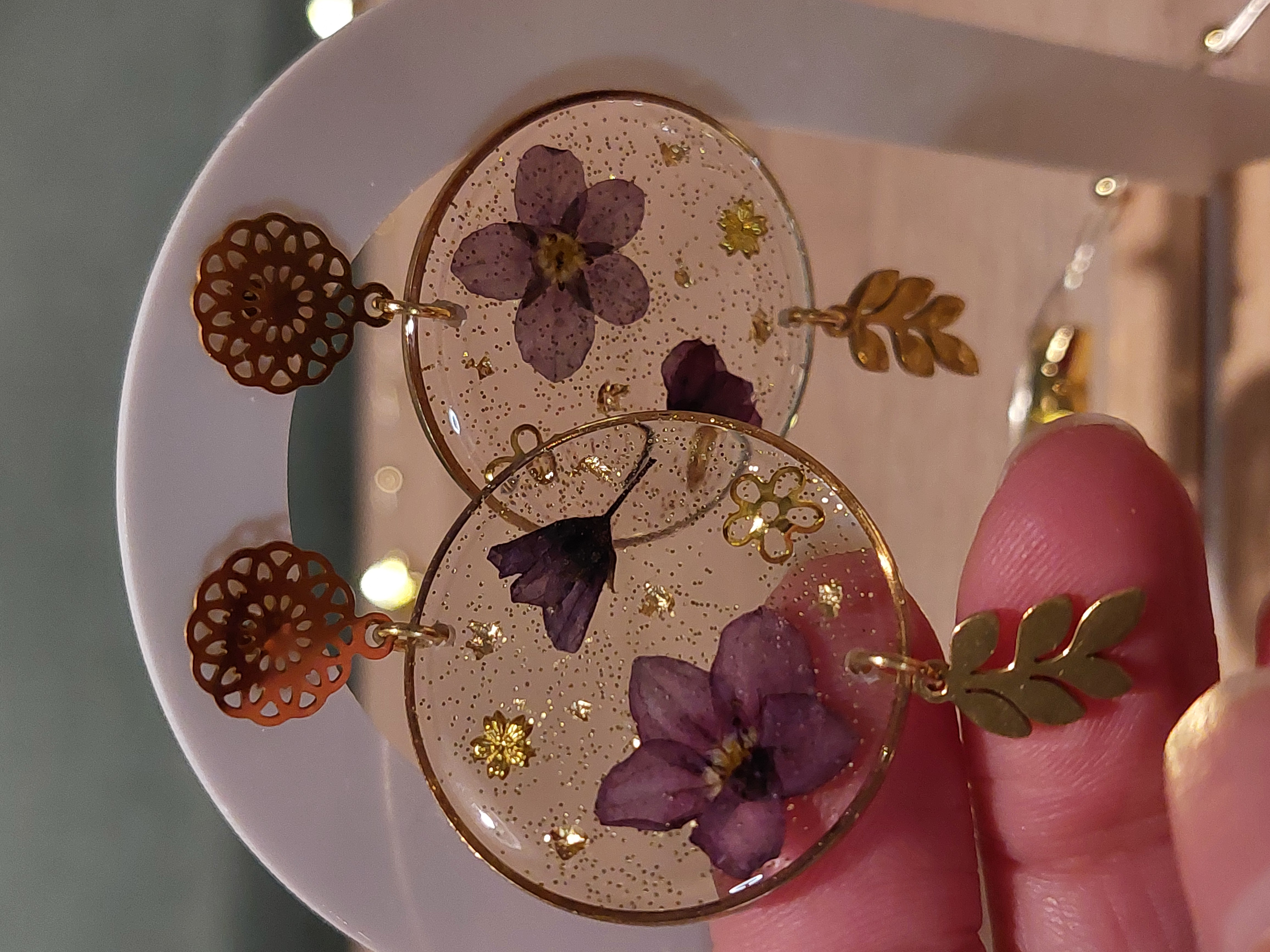 Boucles d'oreilles "La Valse du Saxifrage"