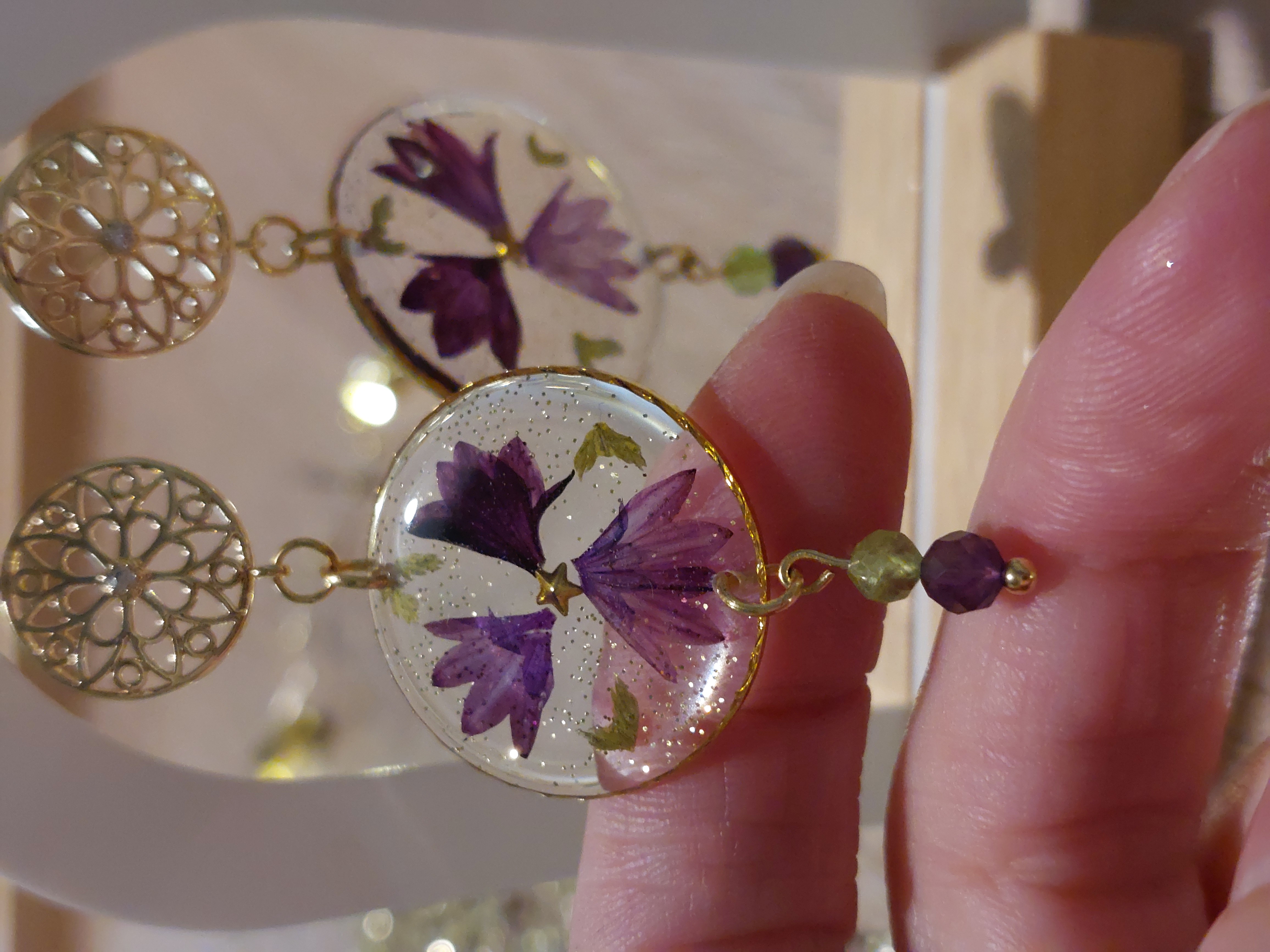 Boucles d'oreilles "La Ronde des Centaurées"