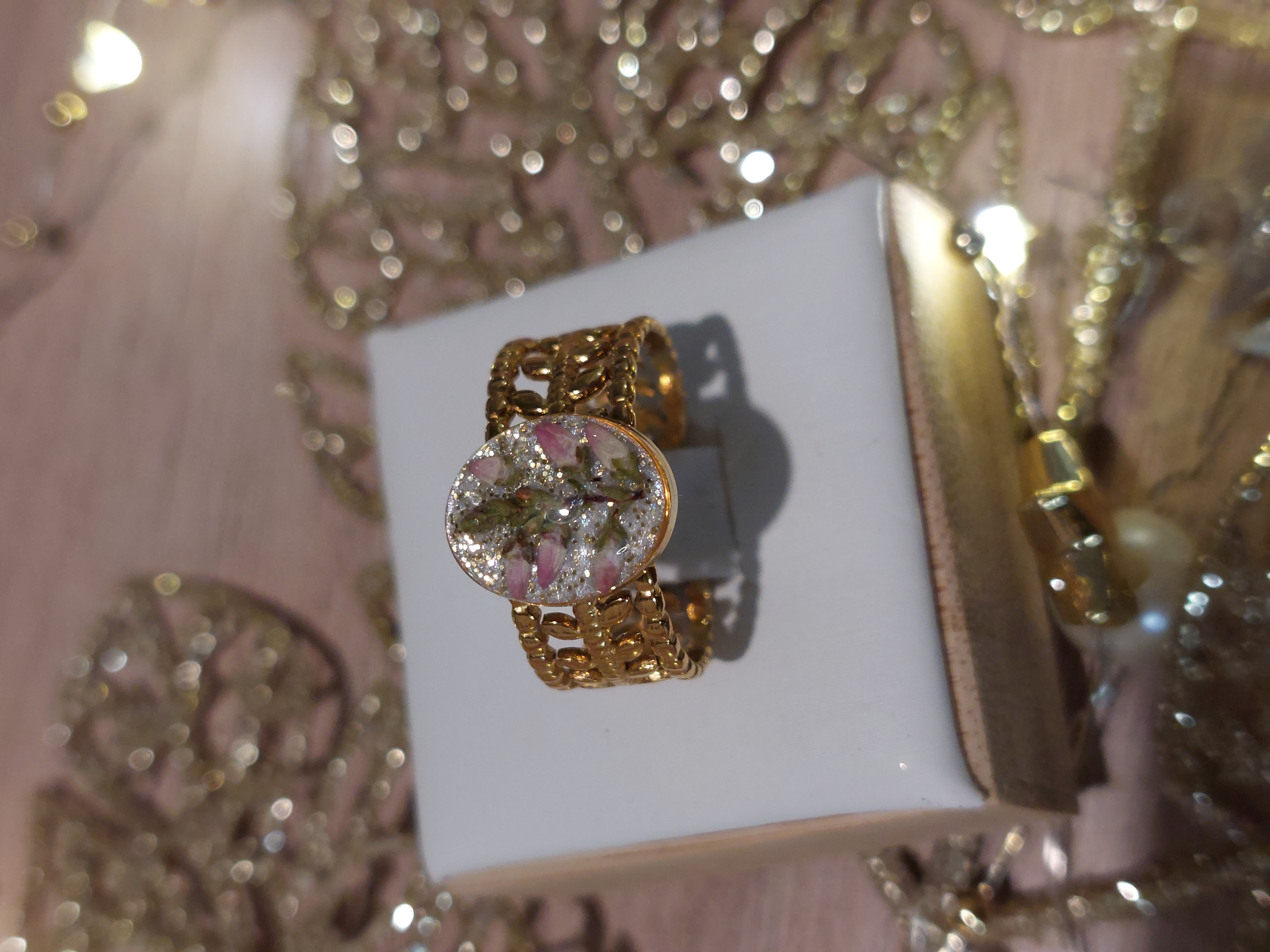 Bague Dorée Bruyère (modèle anneau travaillé)