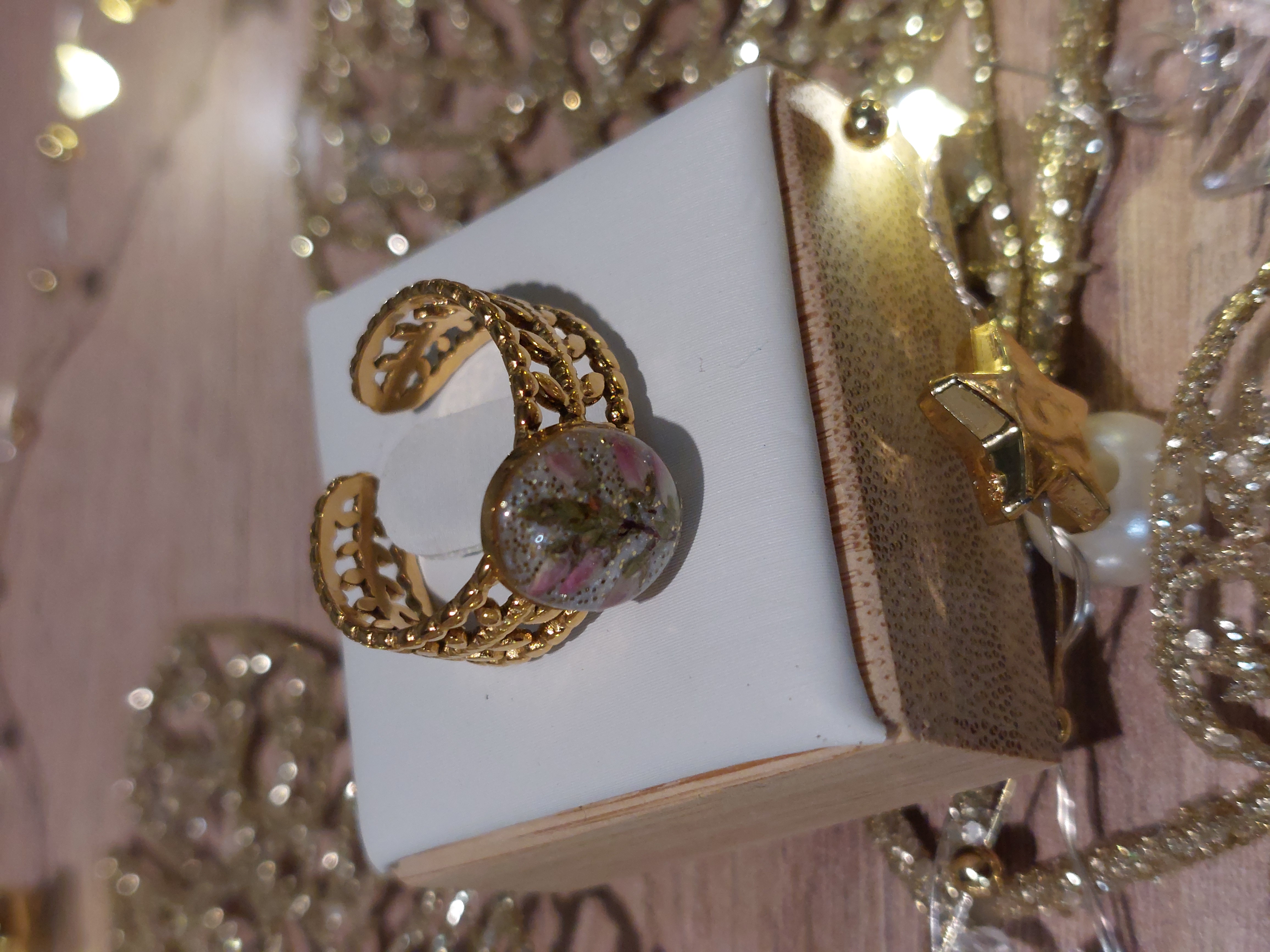 Bague Dorée Bruyère (modèle anneau travaillé)