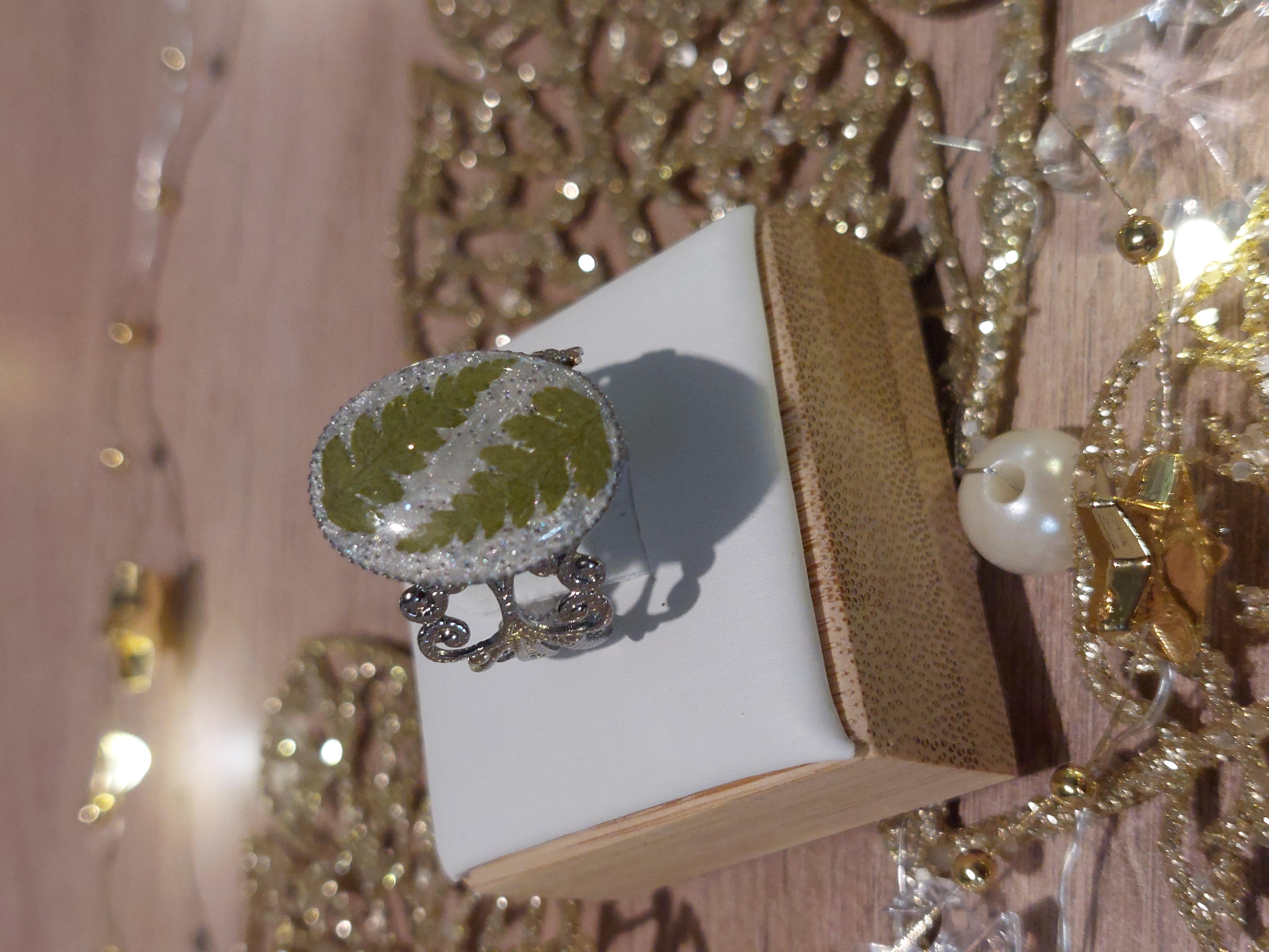 Bague Argentée Fougères (modèle ovale)