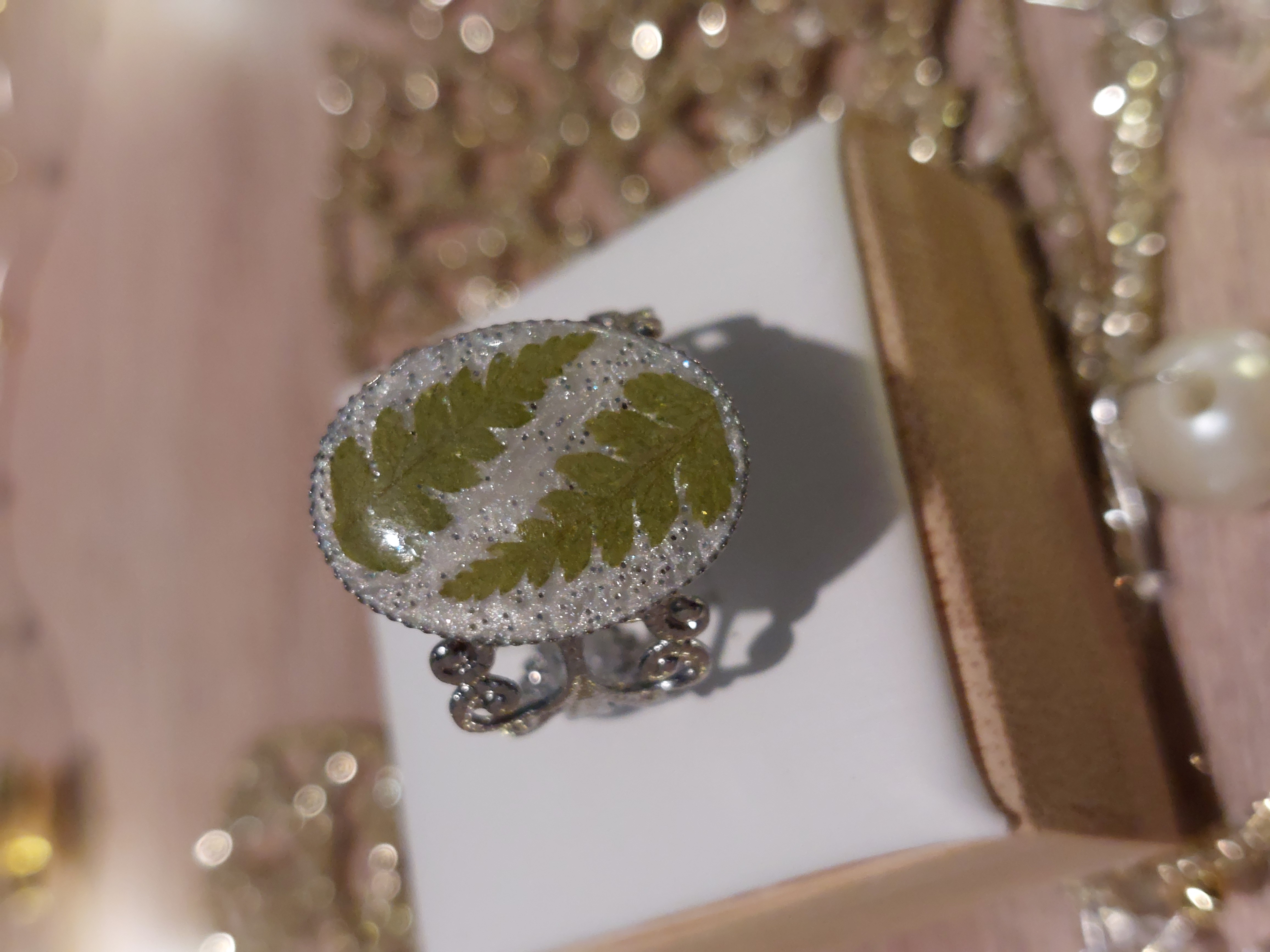 Bague Argentée Fougères (modèle ovale)