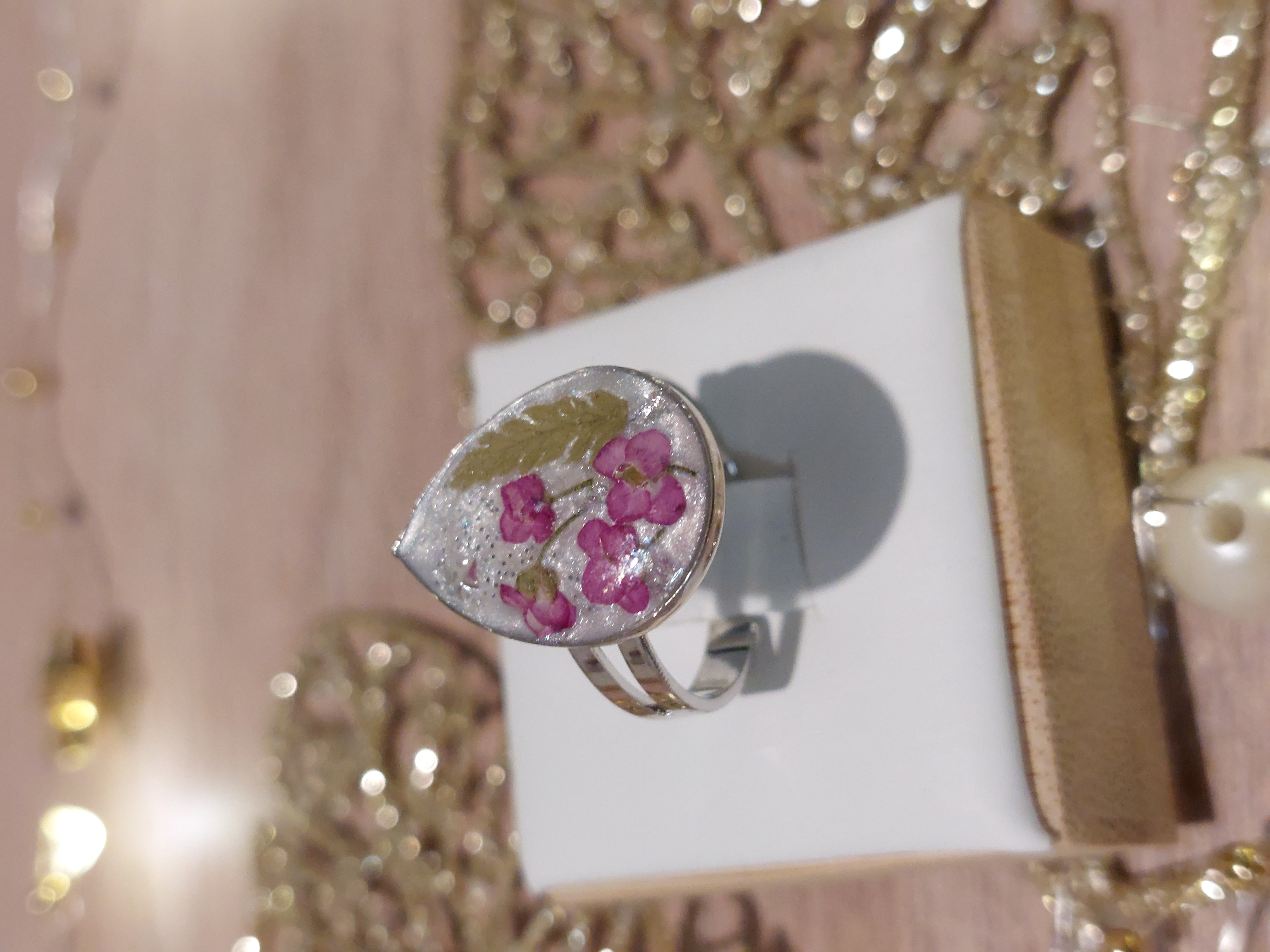 Bague Argentée Alysses (modèle goutte)