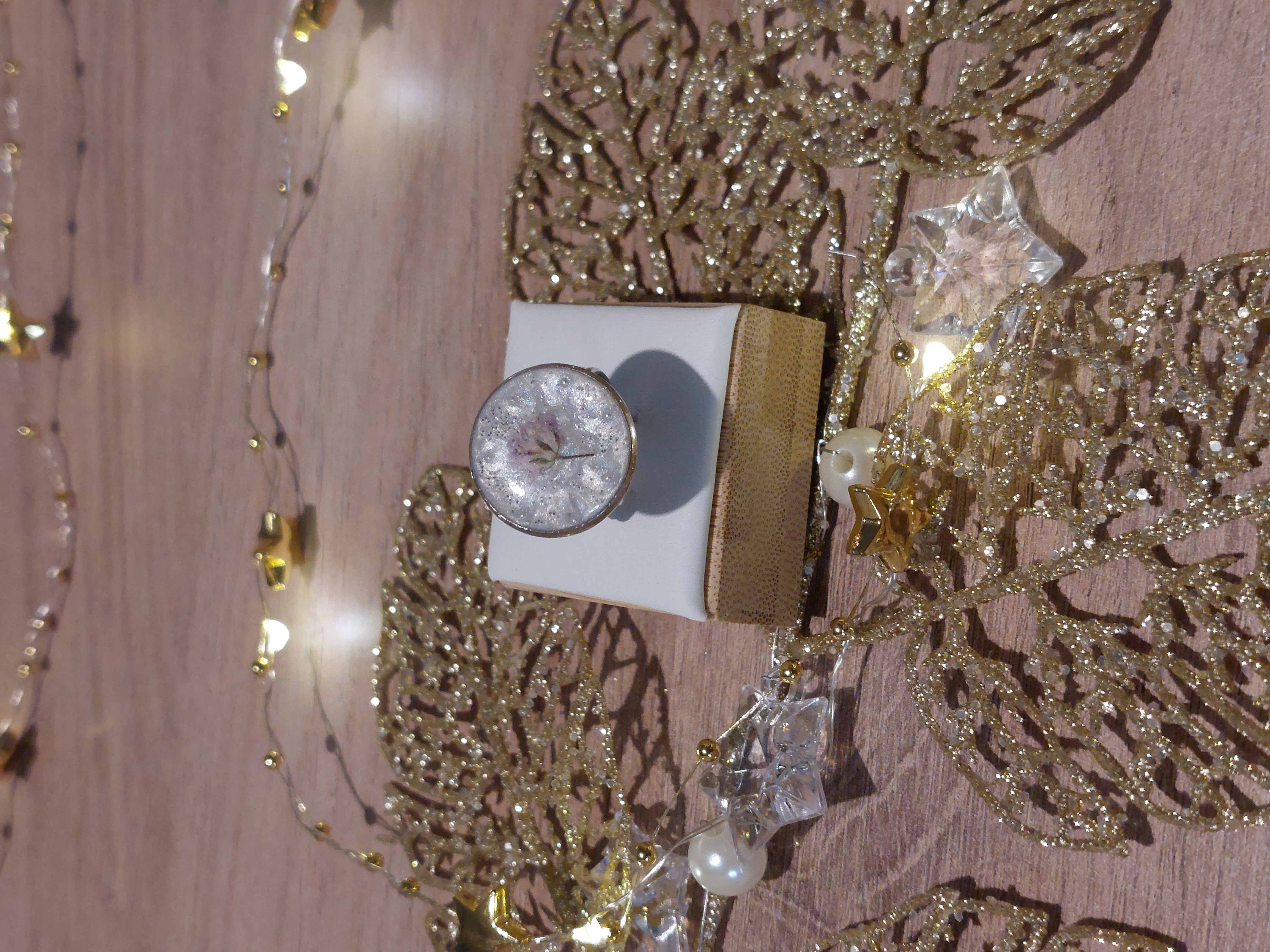 Bague Argentée Gypsophile (ronde)