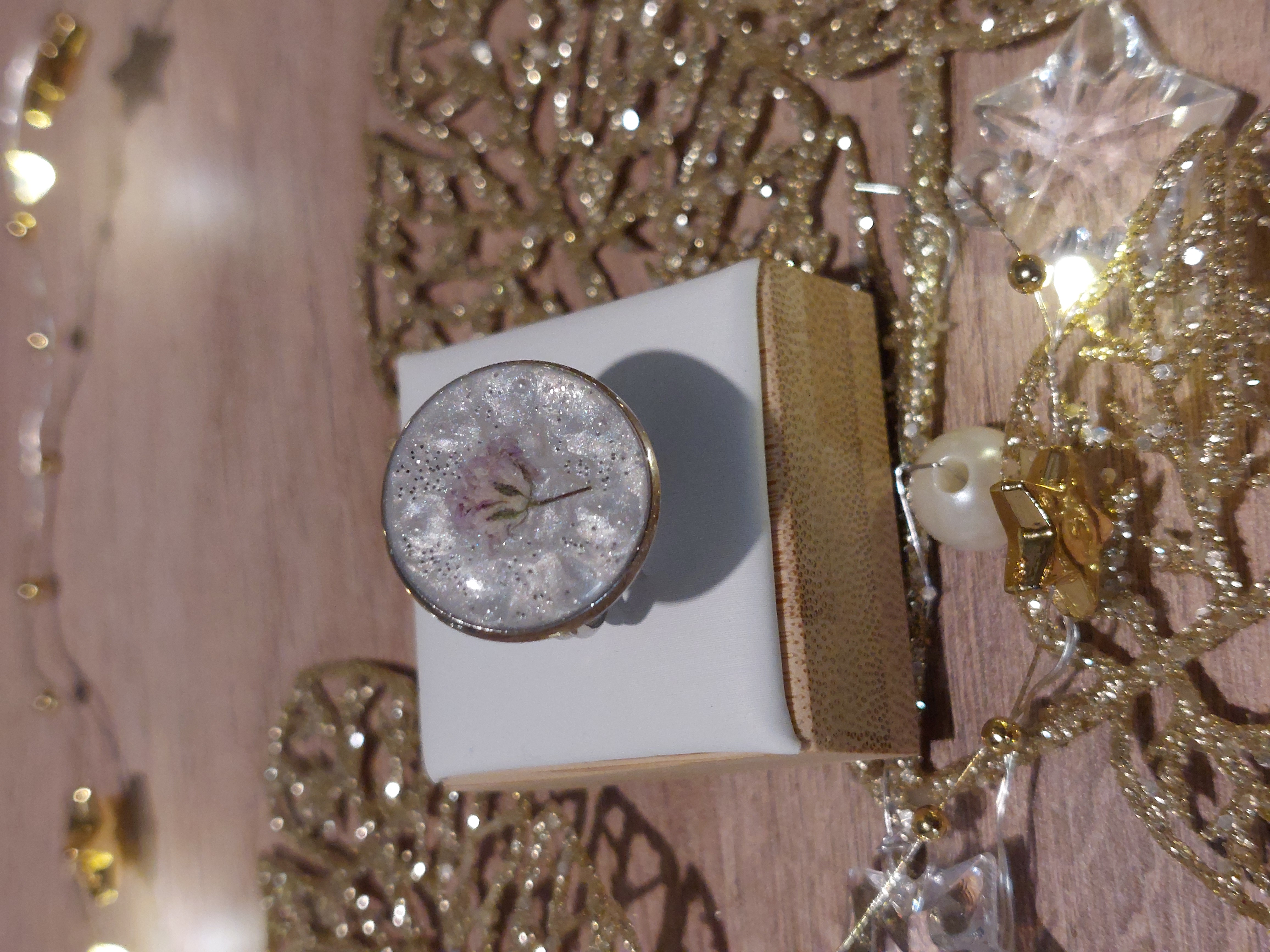 Bague Argentée Gypsophile (ronde)