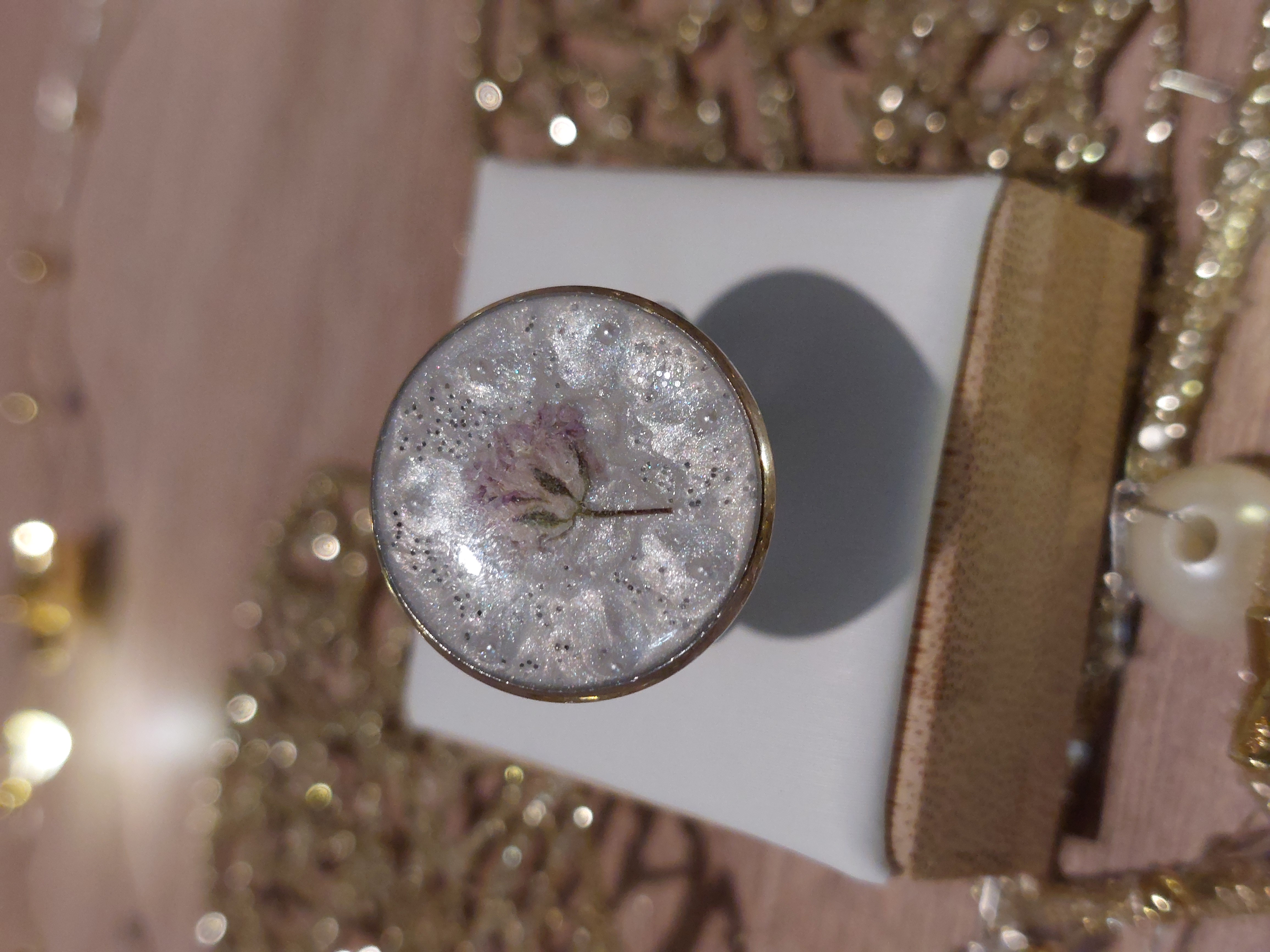 Bague Argentée Gypsophile (ronde)