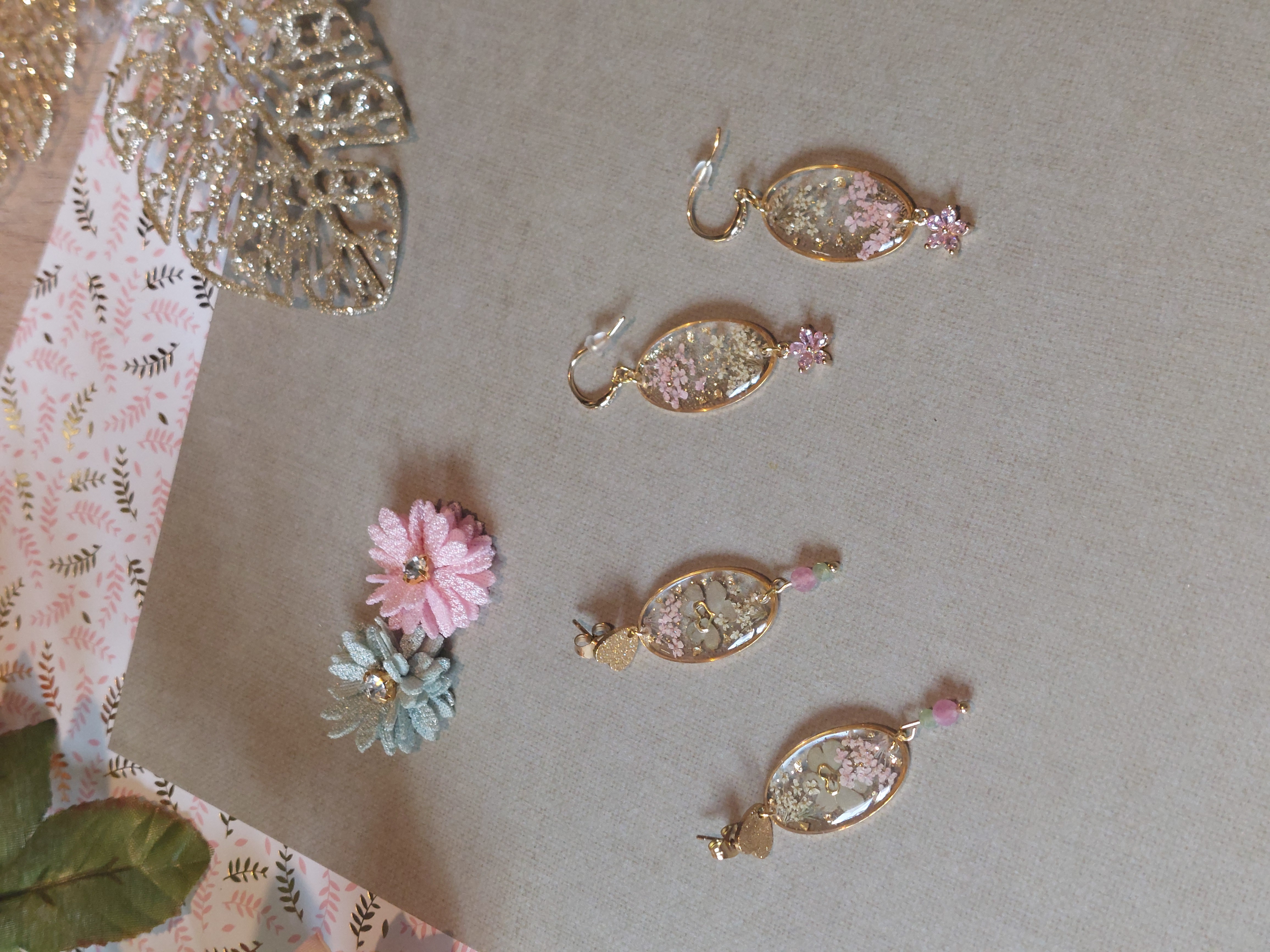 Boucles d'oreilles "Dentelle de Fleurs"