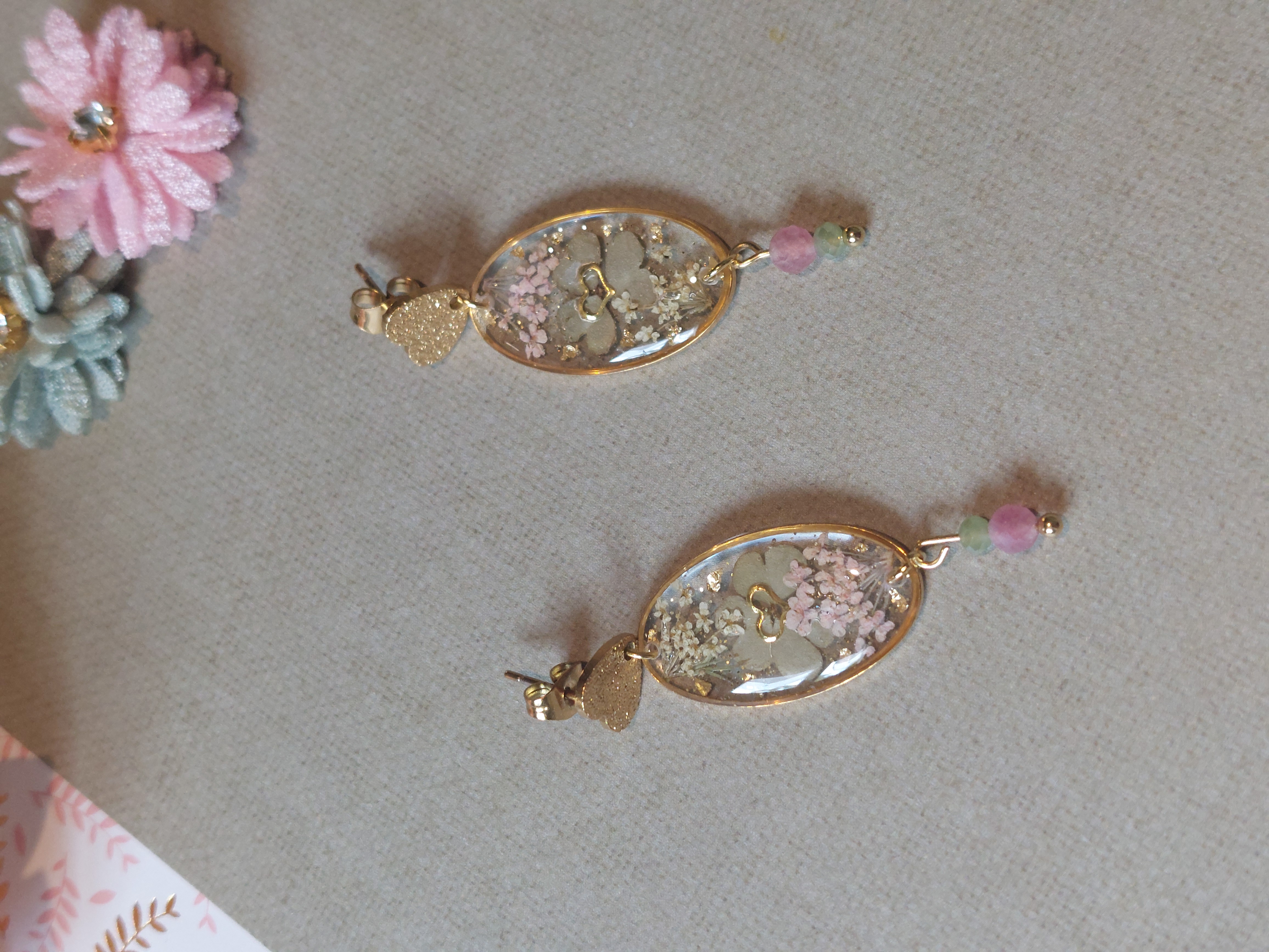 Boucles d'oreilles "Dentelle de Fleurs"