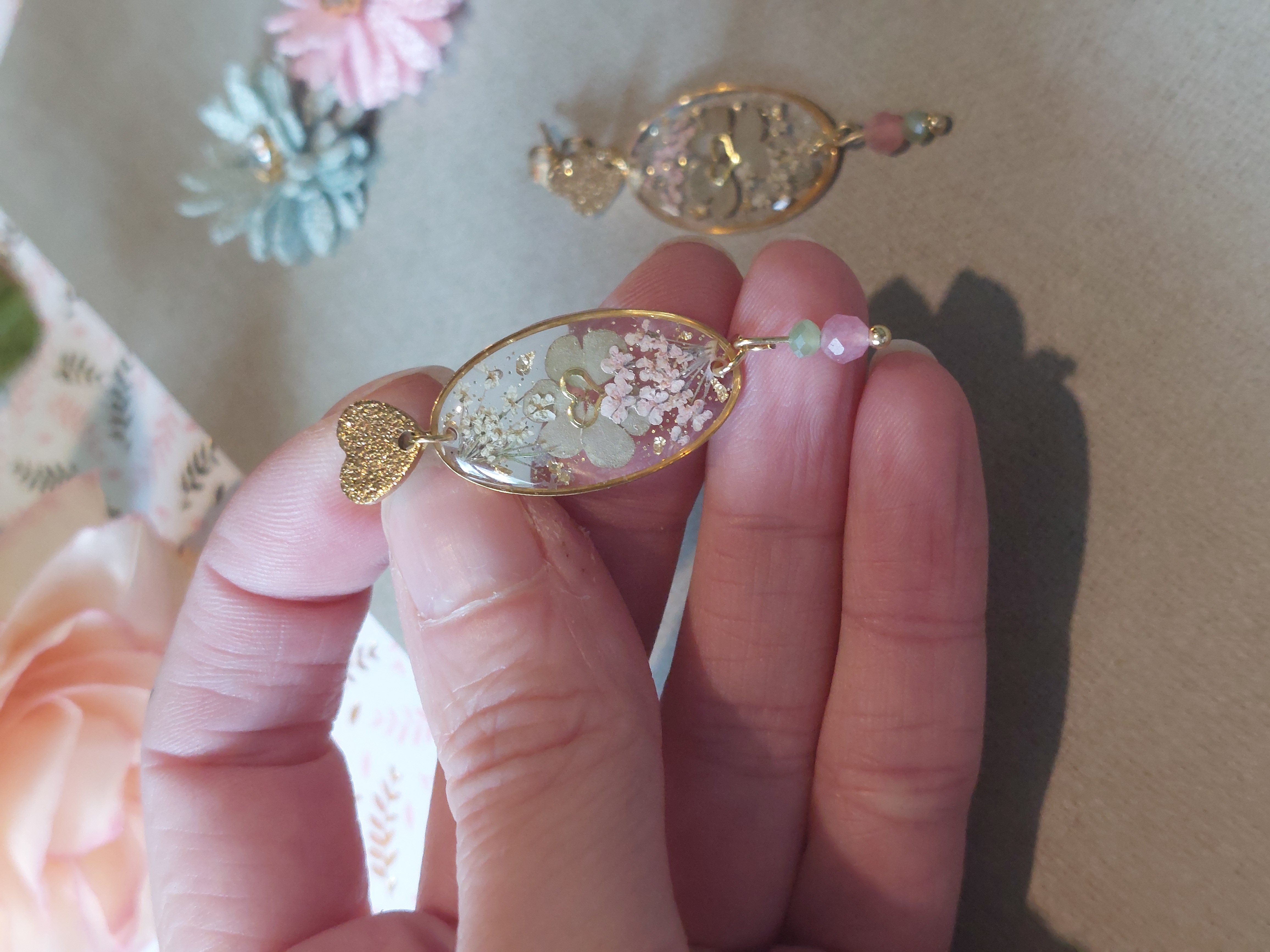 Boucles d'oreilles "Dentelle de Fleurs"