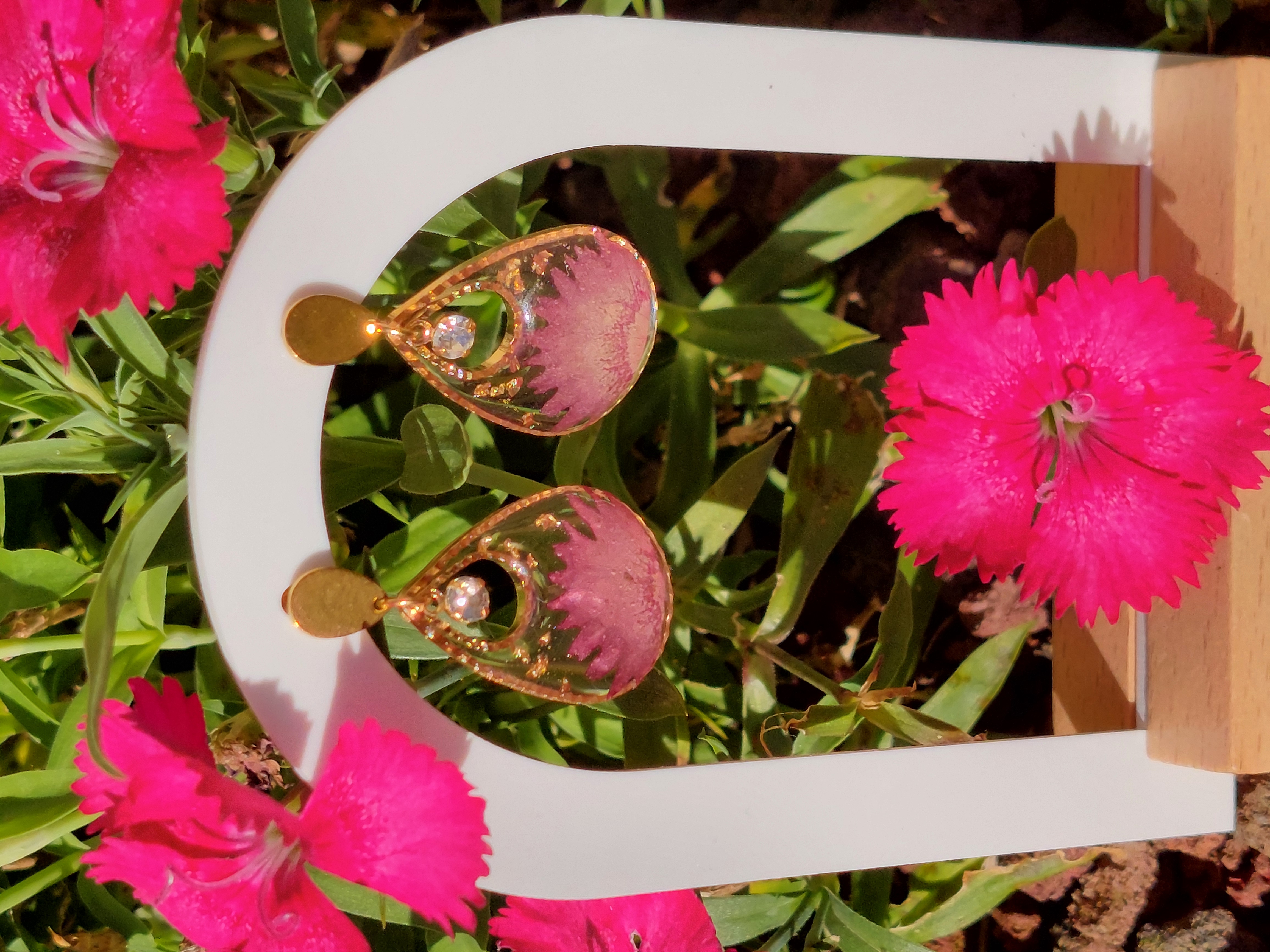 Boucles d'oreilles "Goutte d'oeillet"