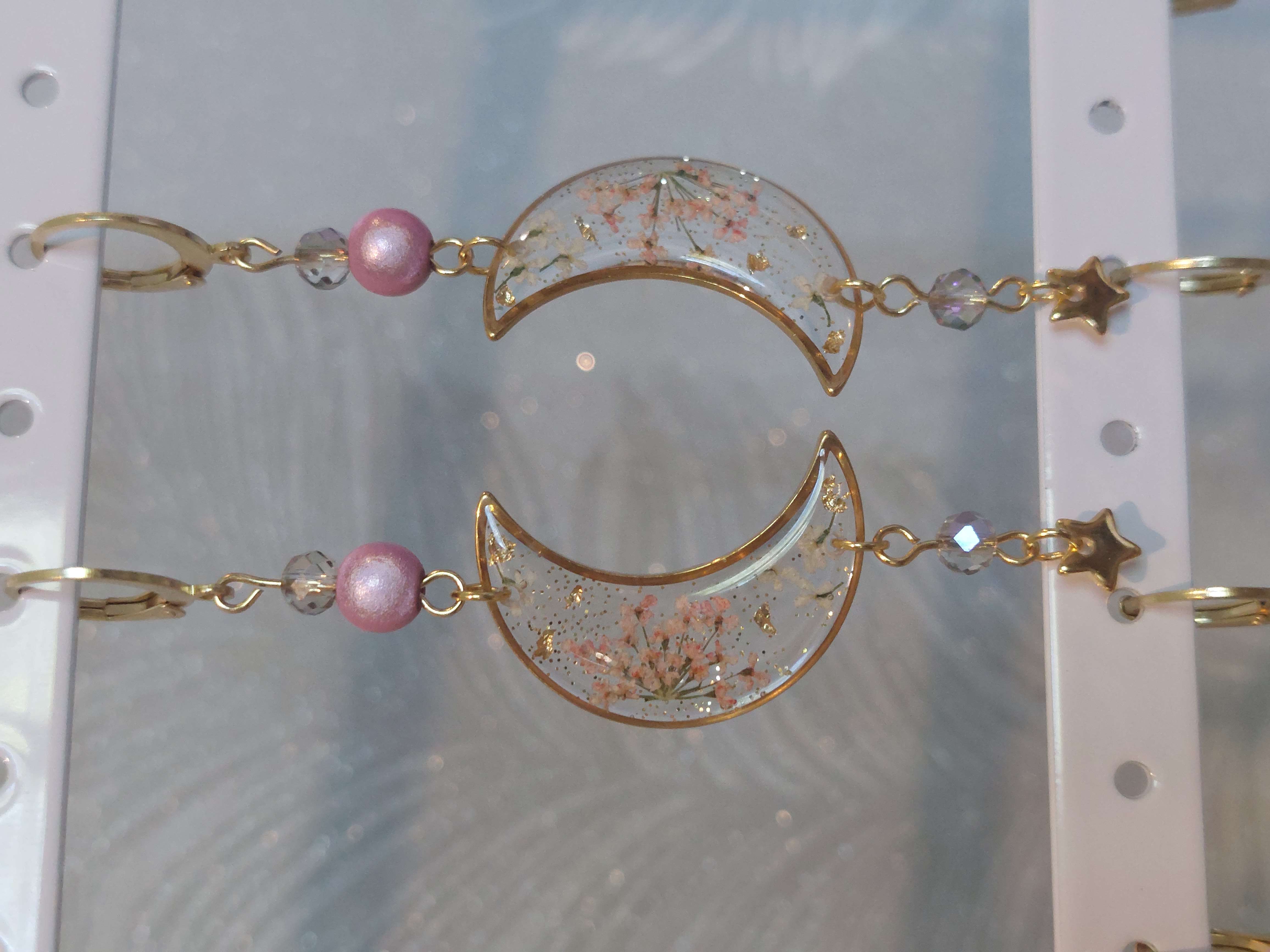 Fleur carotte sauvage - perle rose