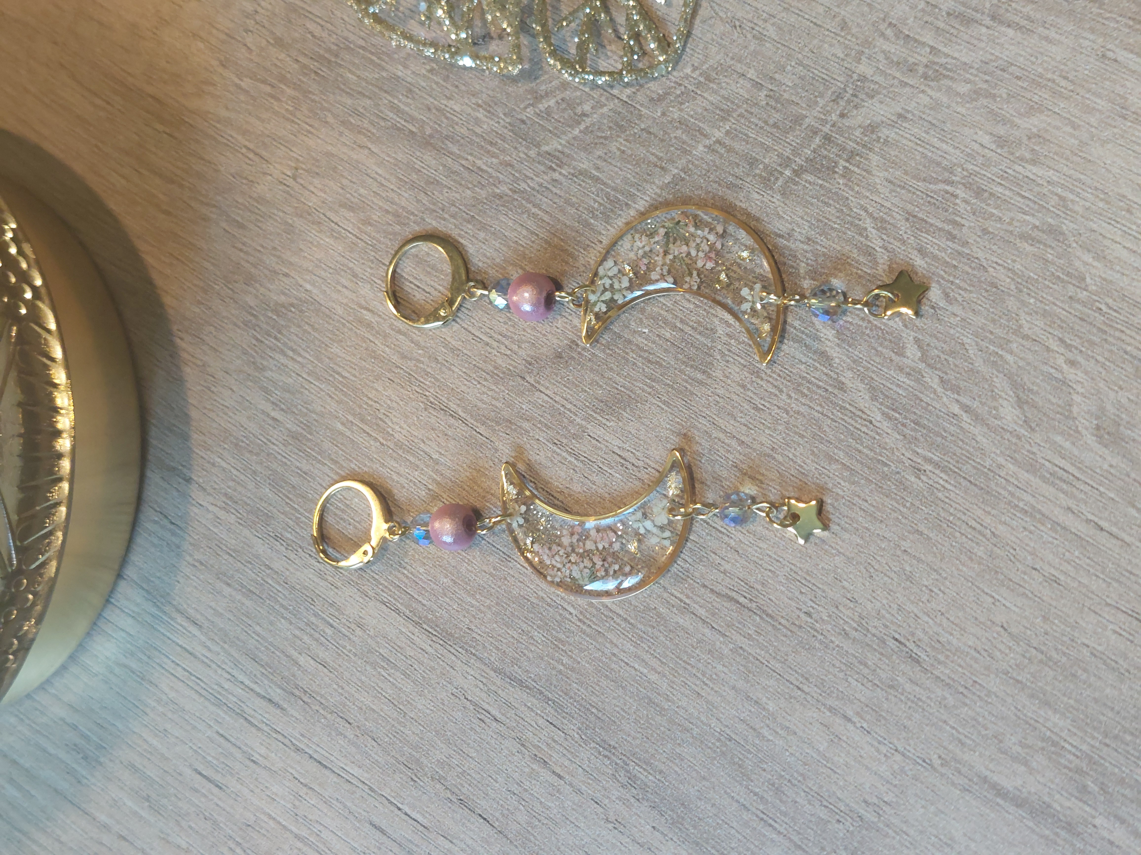 Fleur carotte sauvage - perle rose