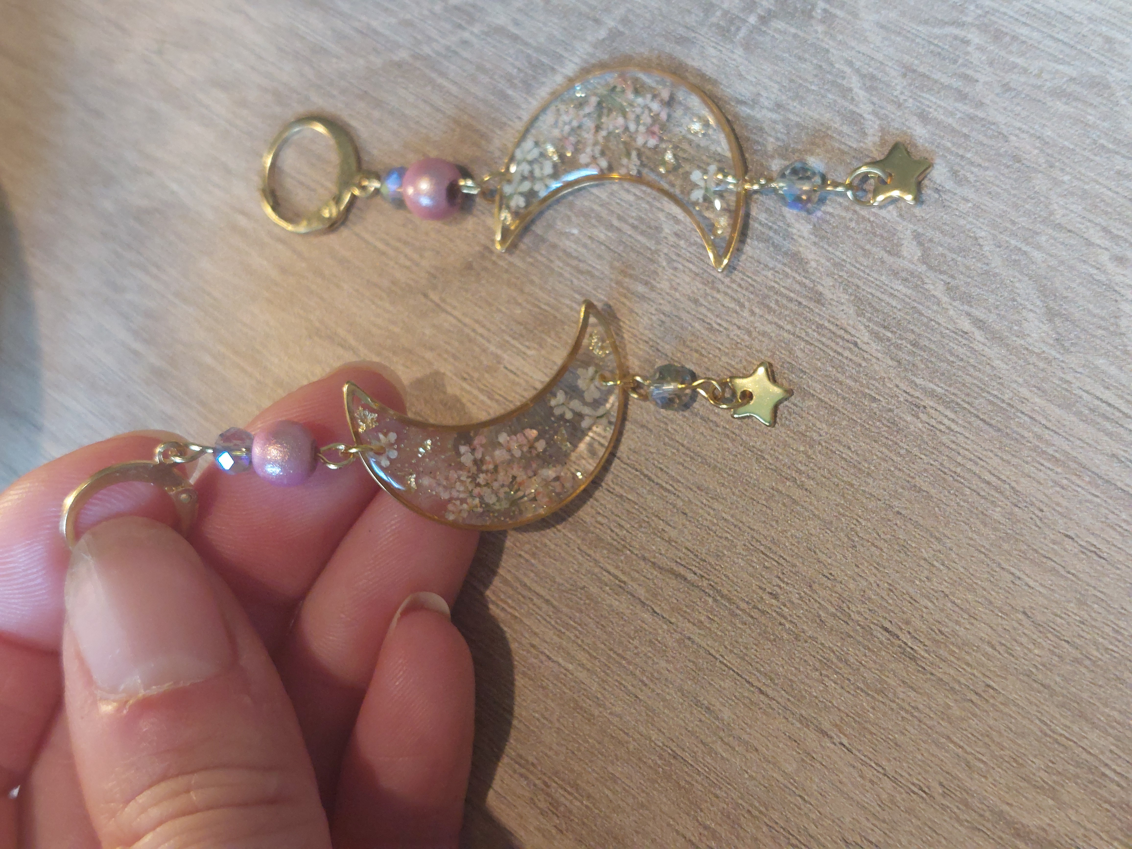 Fleur carotte sauvage - perle rose