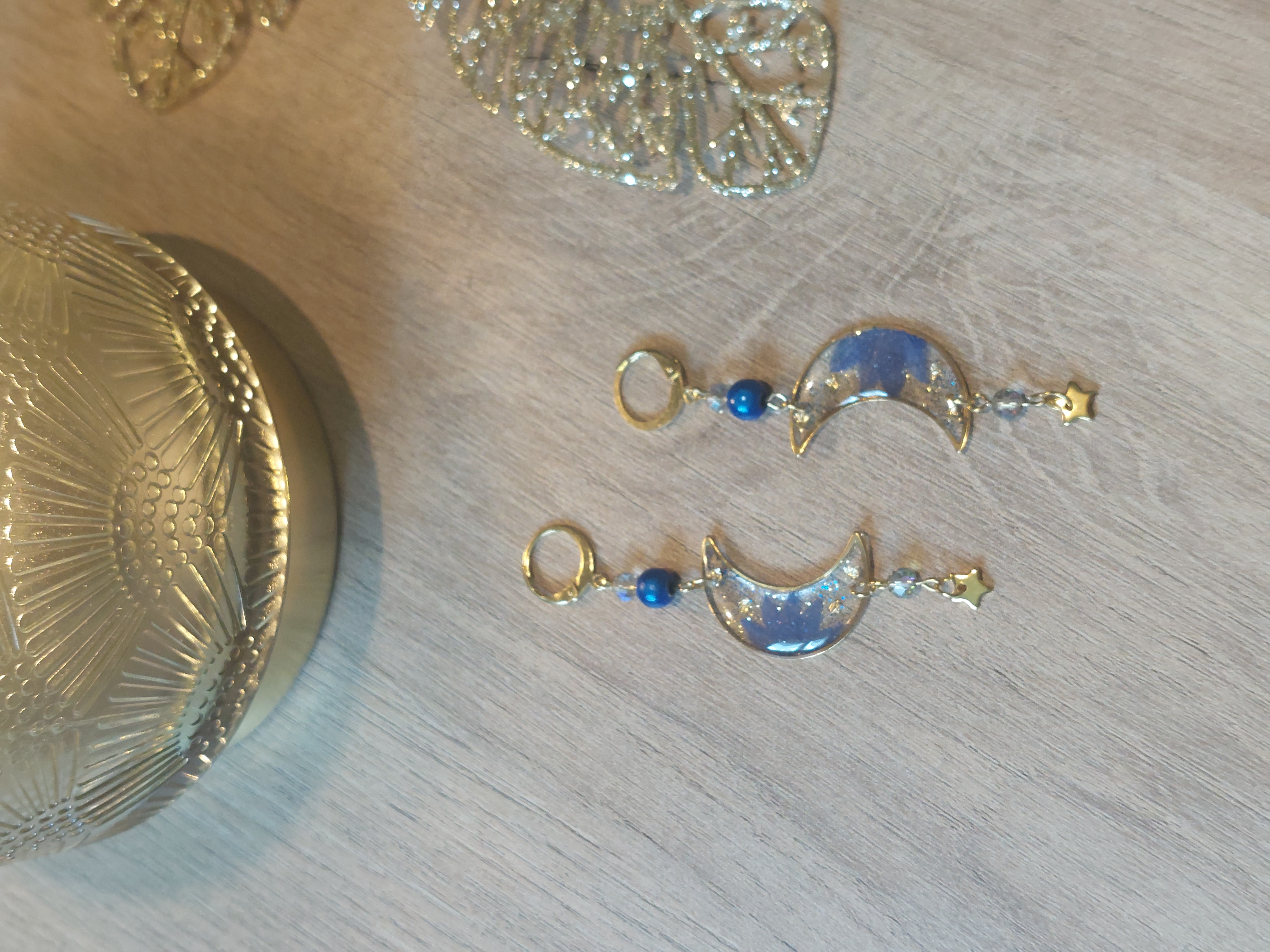 Fleur bleuet - perle bleue