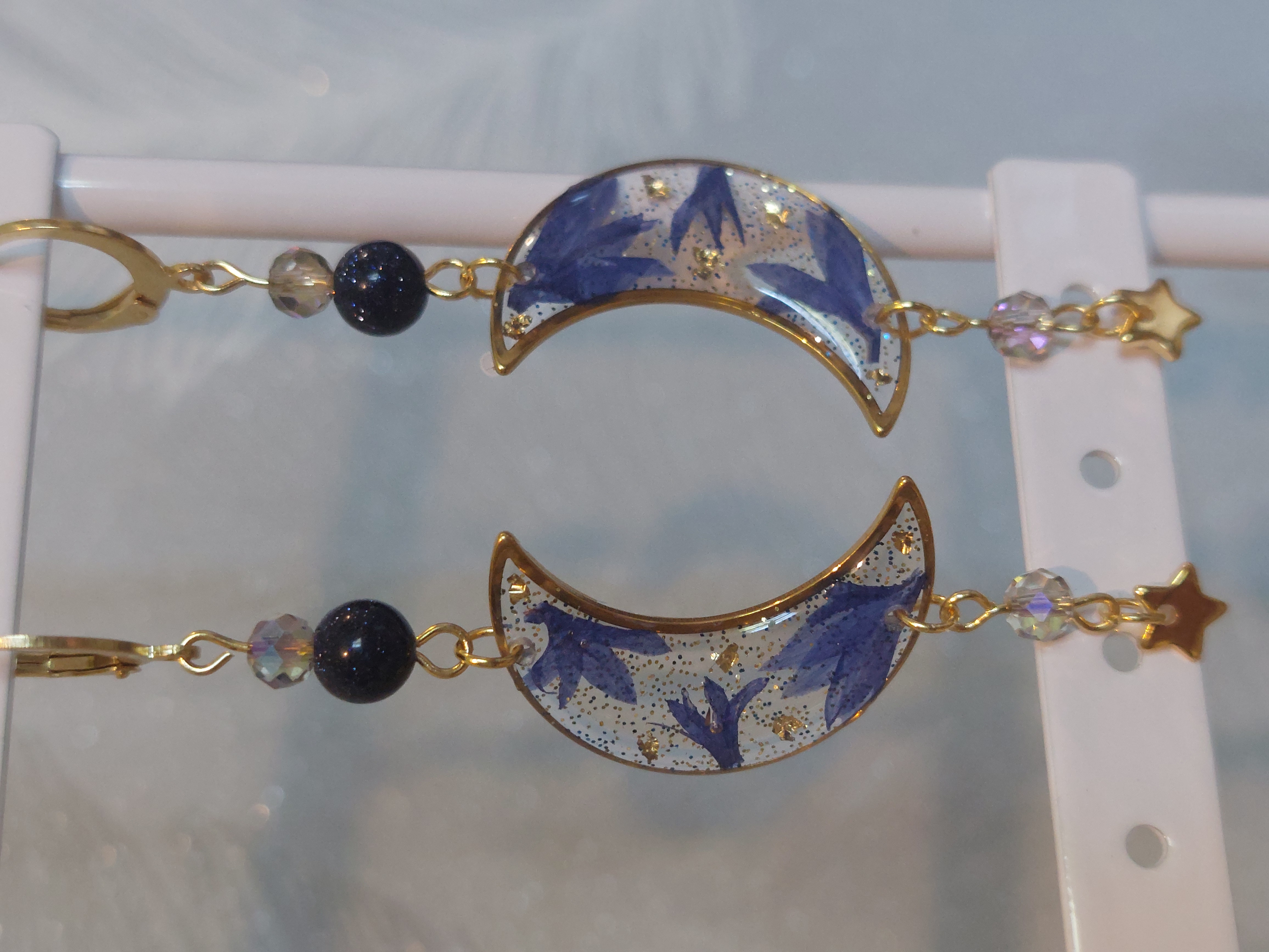 Fleur bleuet - perle bleu nuit