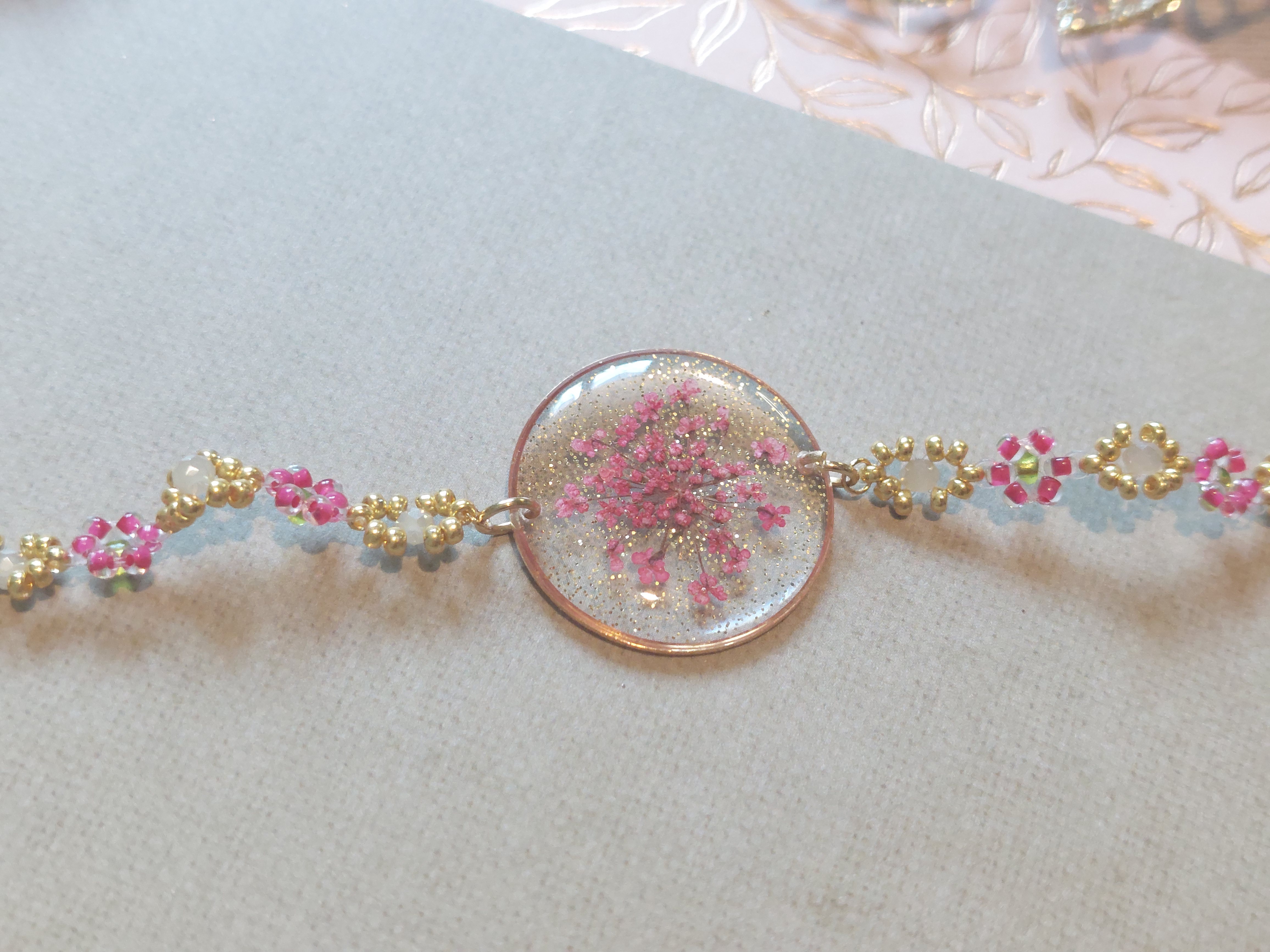 Bracelet "Dentelle de Fleur de Carotte"