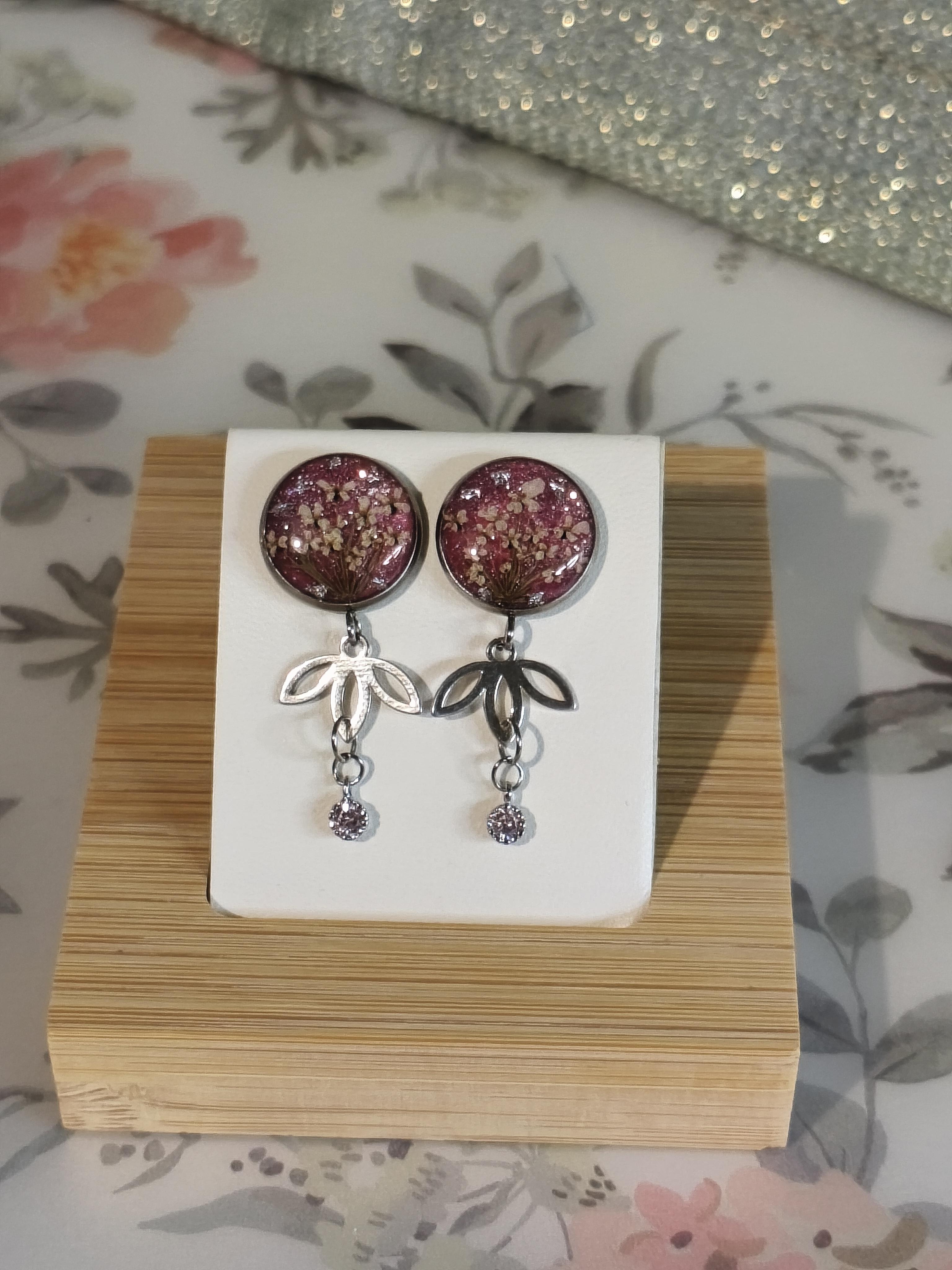 Boucles d'oreilles "puces pendantes"