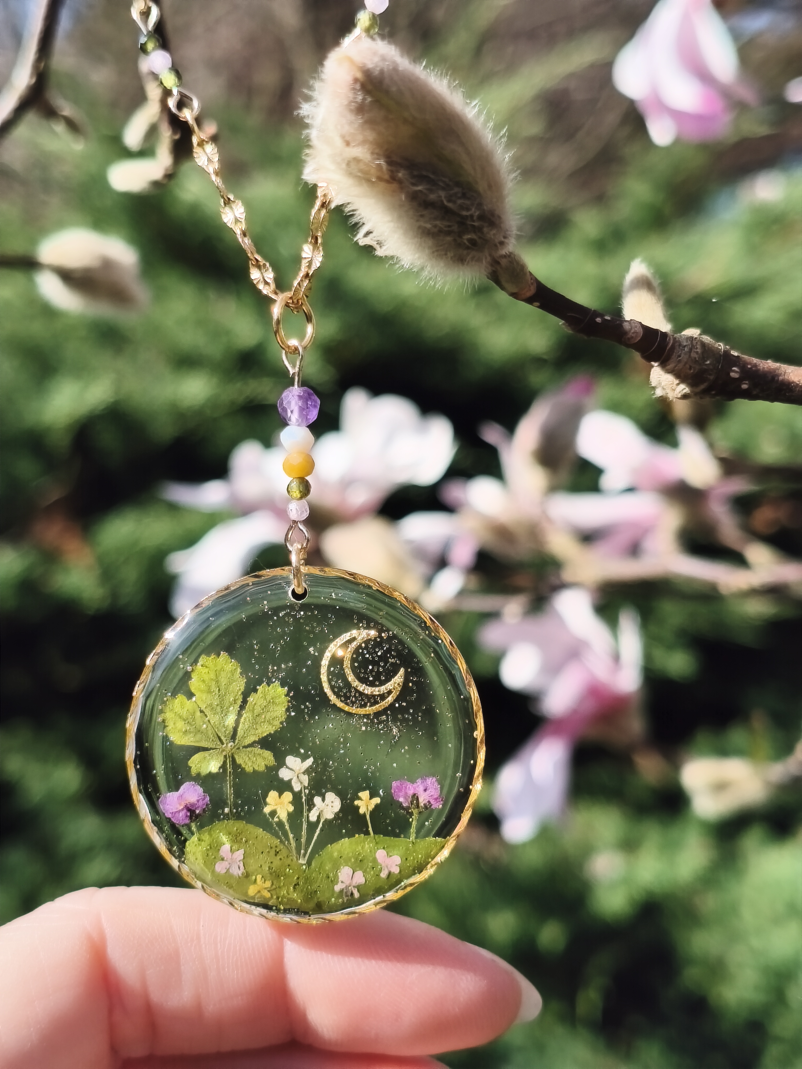 Collier "Prairie Printanière"