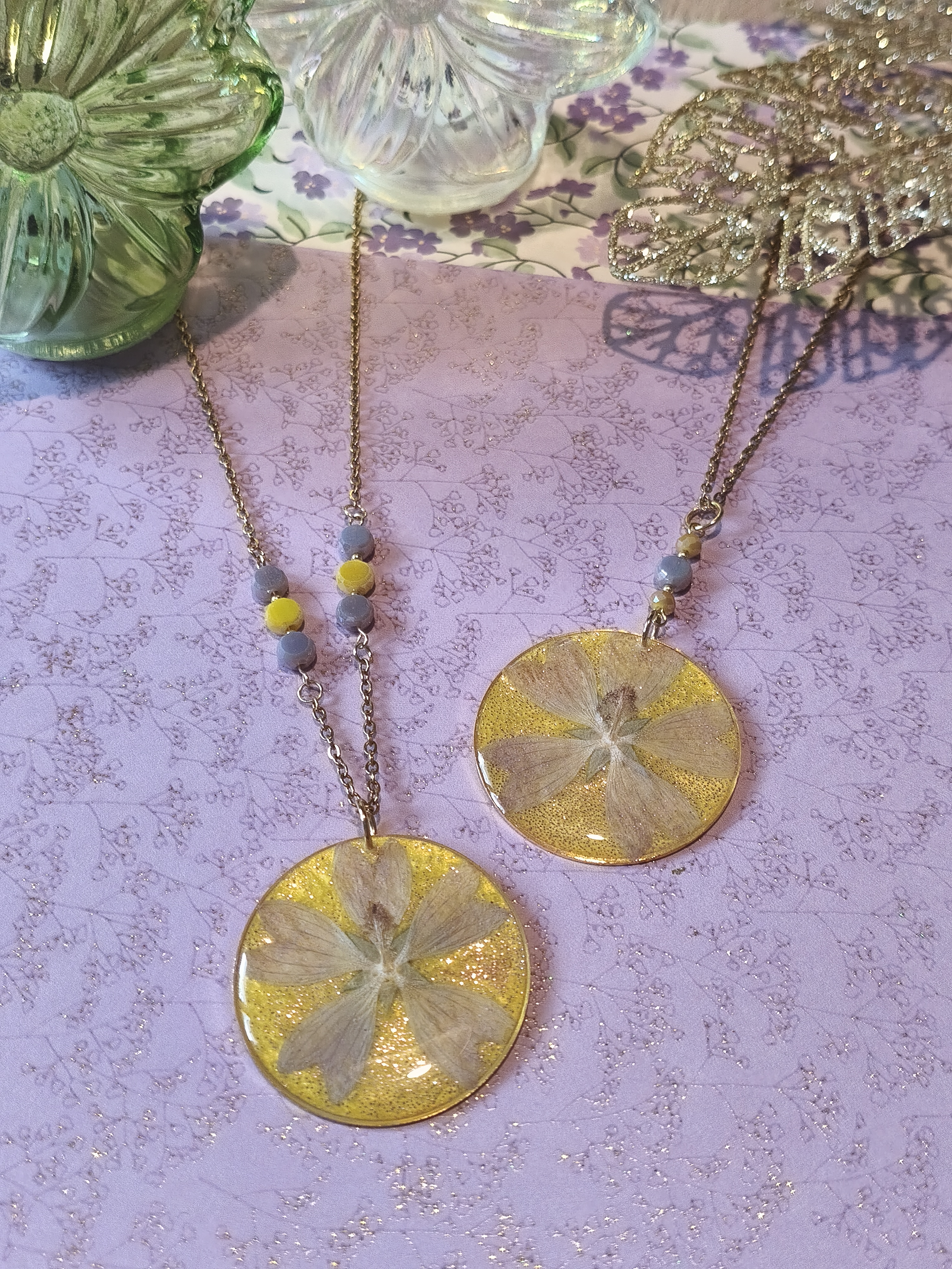Colliers collection "Purple & Yellow Spring"