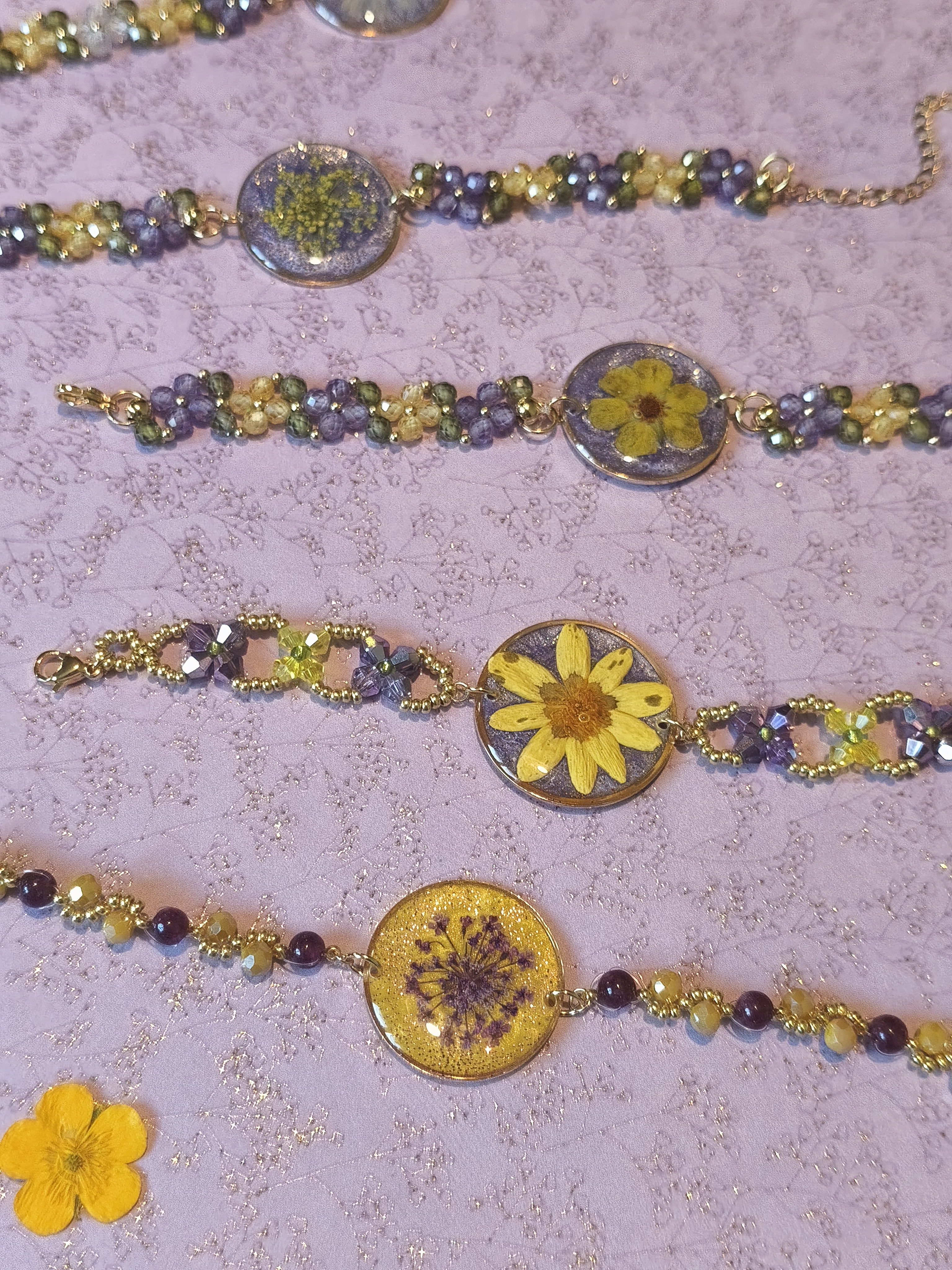 Bracelets Collection Purple & Yellow Spring