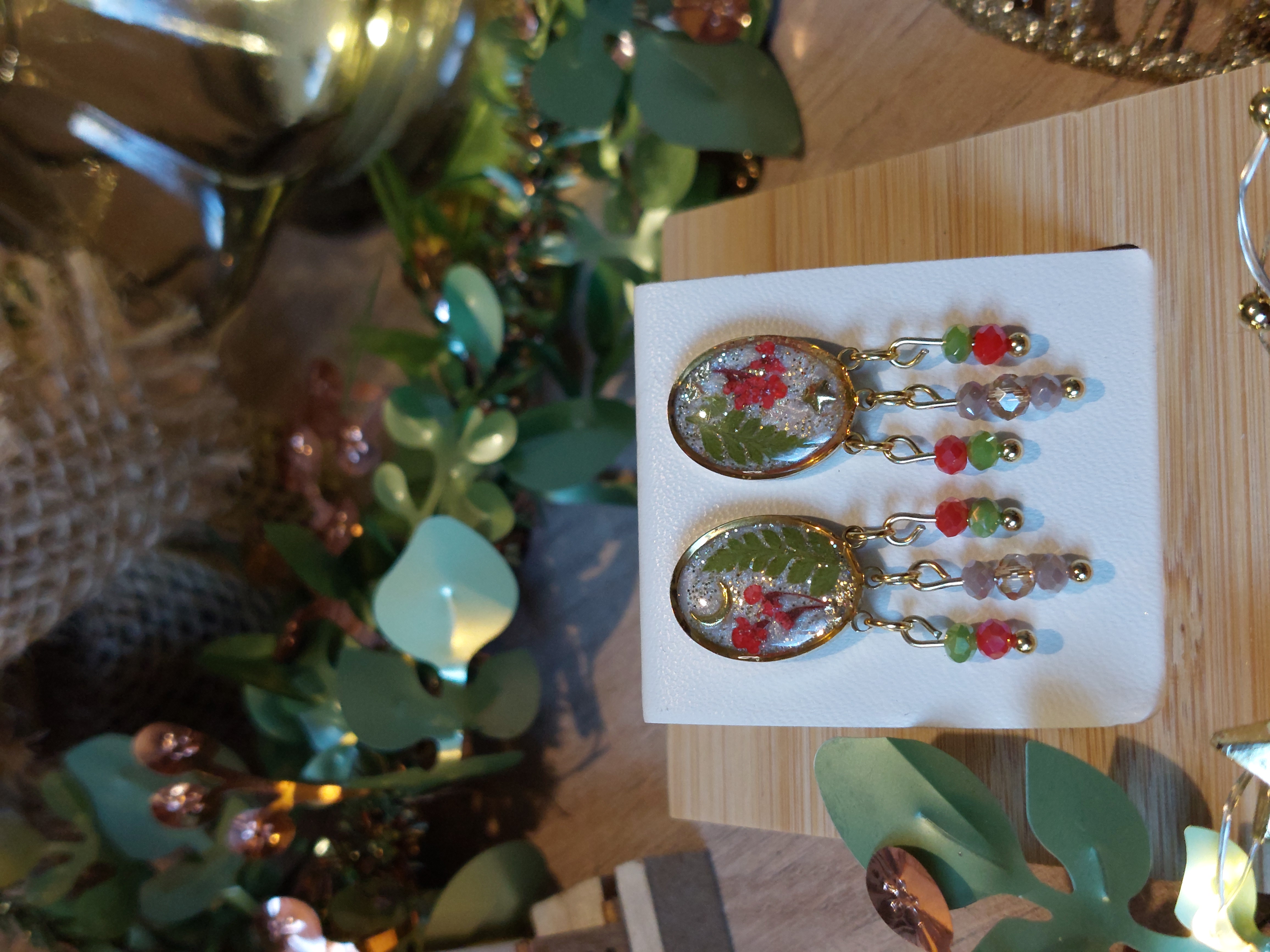 Boucles d'oreilles "Noël traditionnel"